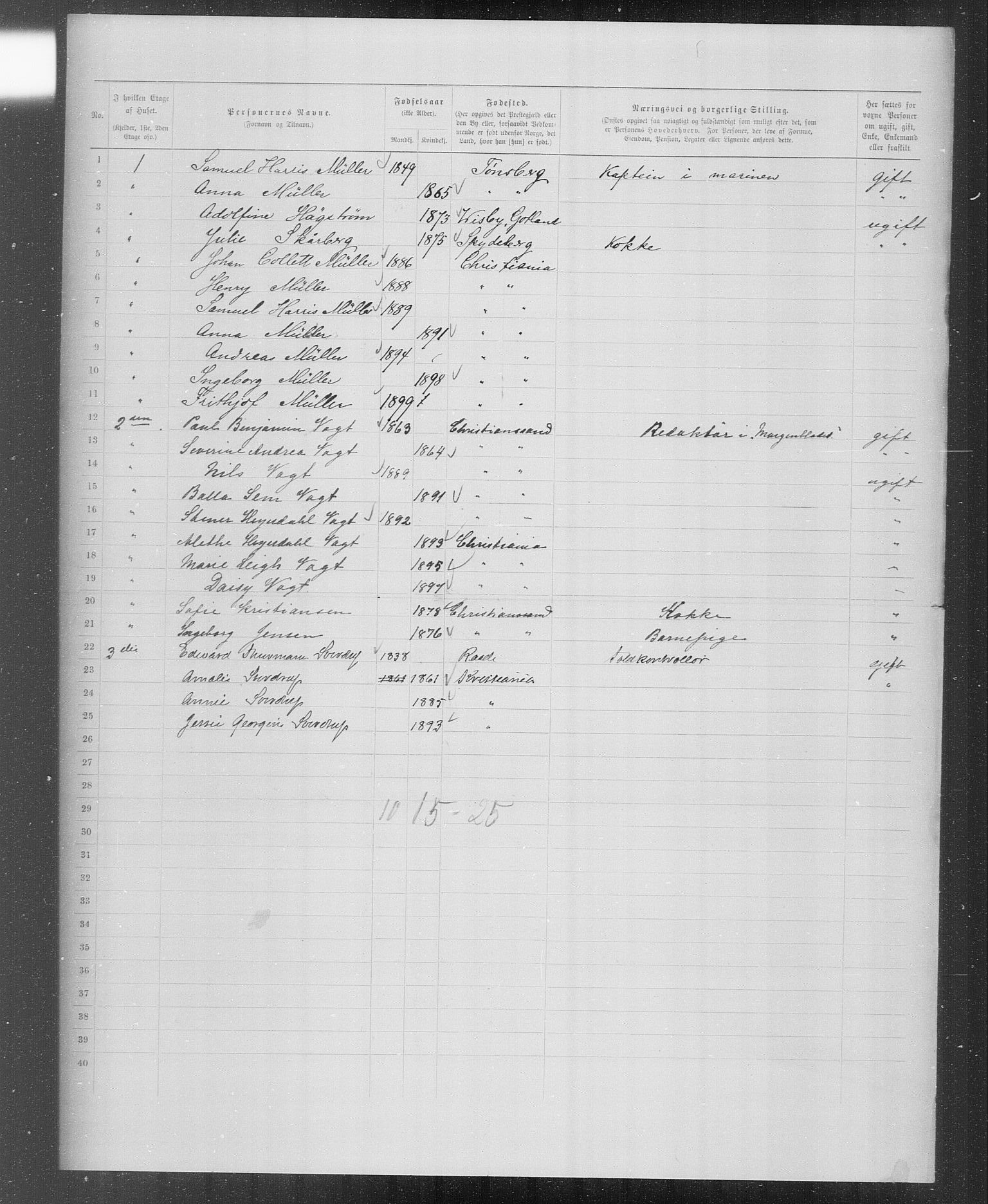 OBA, Municipal Census 1899 for Kristiania, 1899, p. 4426