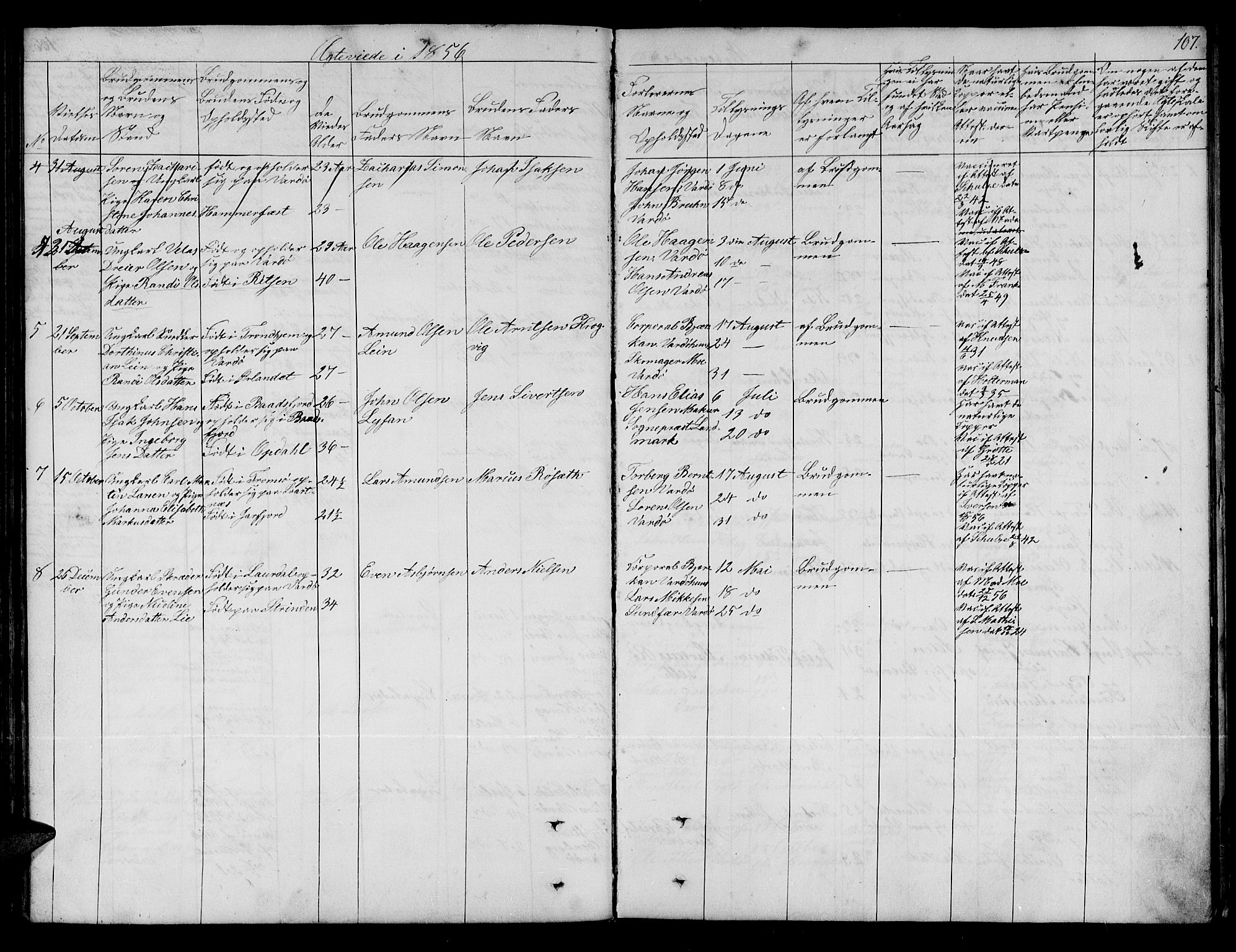 Vardø sokneprestkontor, AV/SATØ-S-1332/H/Hb/L0001klokker: Parish register (copy) no. 1, 1844-1861, p. 107