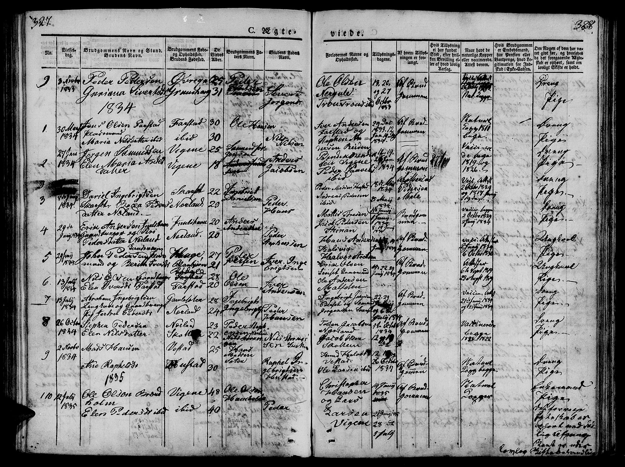 Ministerialprotokoller, klokkerbøker og fødselsregistre - Møre og Romsdal, AV/SAT-A-1454/566/L0765: Parish register (official) no. 566A04, 1829-1841, p. 327-328