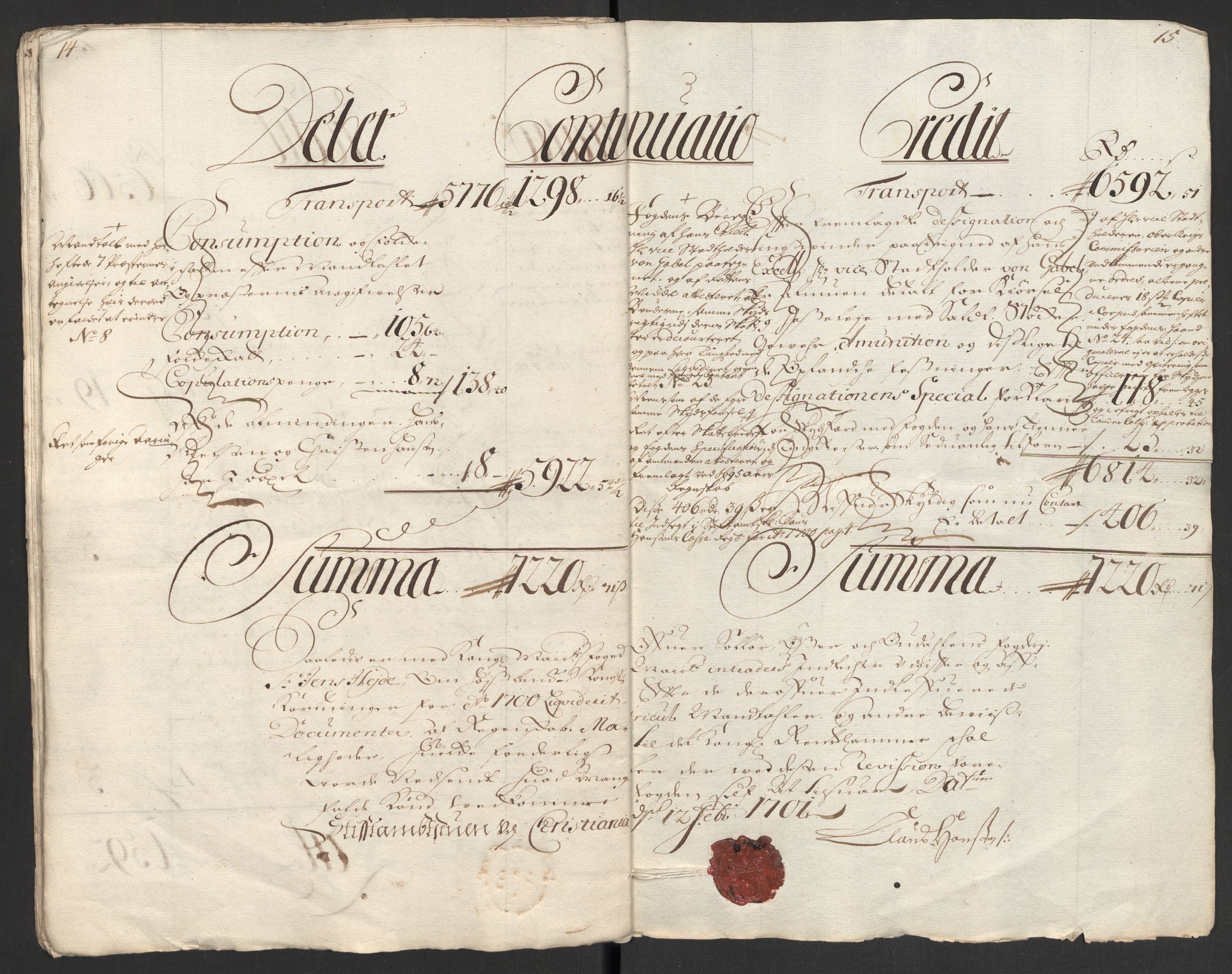 Rentekammeret inntil 1814, Reviderte regnskaper, Fogderegnskap, AV/RA-EA-4092/R13/L0838: Fogderegnskap Solør, Odal og Østerdal, 1700, p. 21