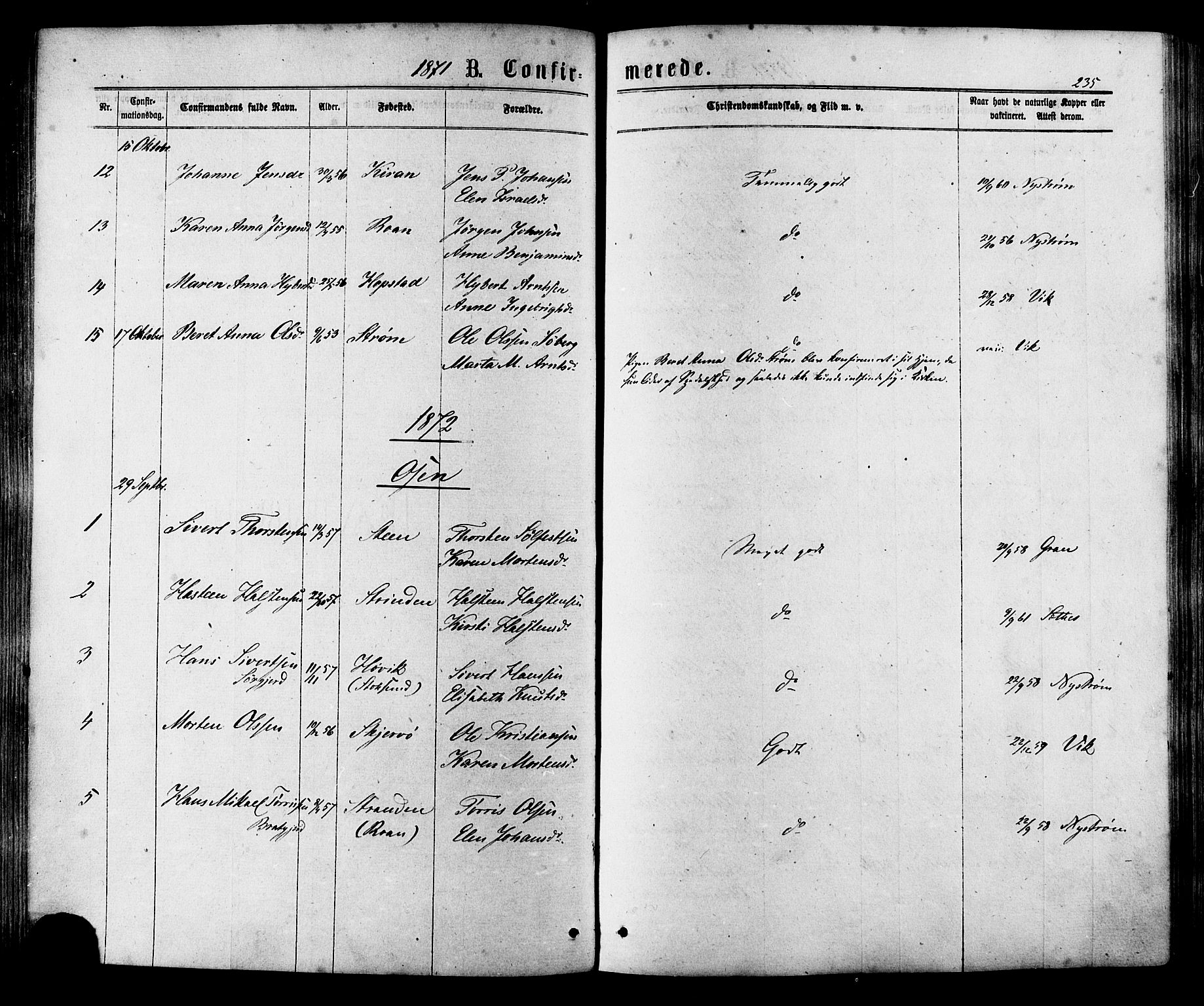 Ministerialprotokoller, klokkerbøker og fødselsregistre - Sør-Trøndelag, SAT/A-1456/657/L0706: Parish register (official) no. 657A07, 1867-1878, p. 235