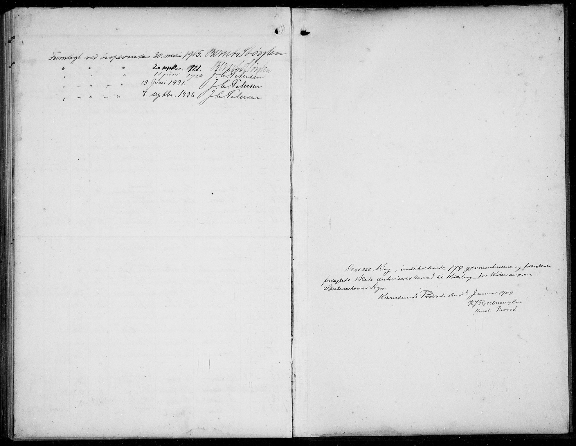 Skudenes sokneprestkontor, SAST/A -101849/H/Ha/Hab/L0010: Parish register (copy) no. B 10, 1908-1936