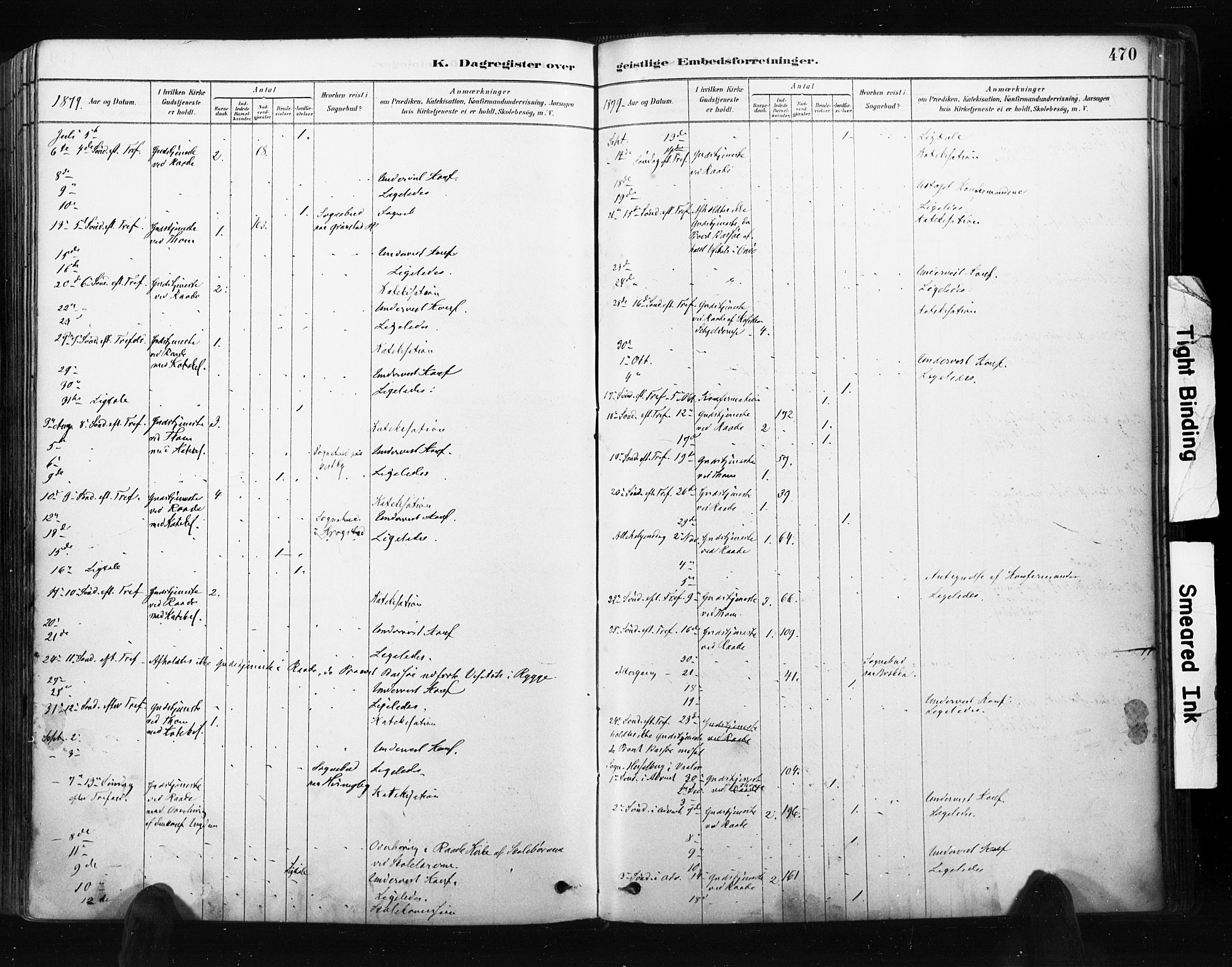 Råde prestekontor kirkebøker, AV/SAO-A-2009/F/Fa/L0007: Parish register (official) no. 7, 1878-1902, p. 470