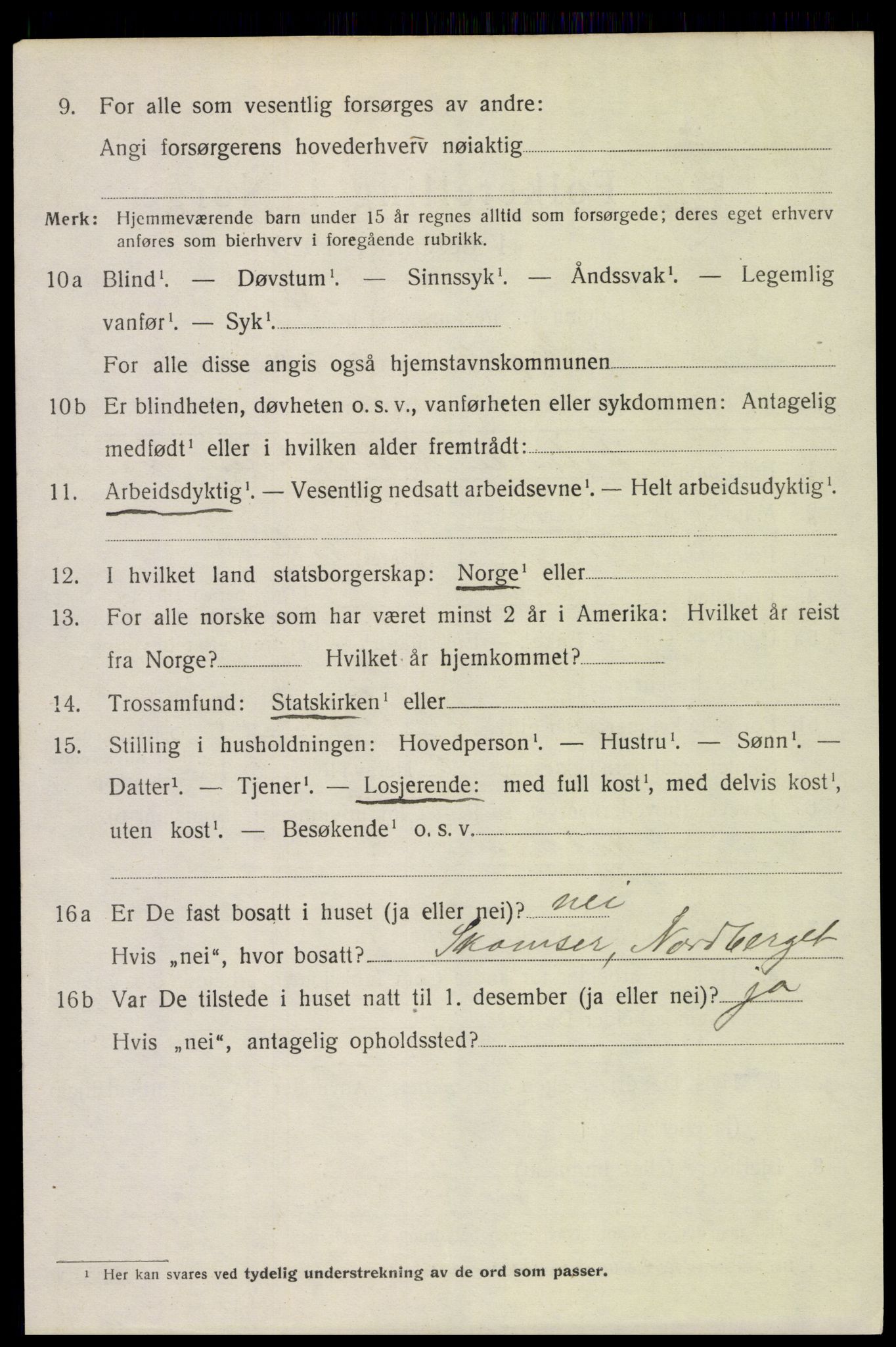 SAH, 1920 census for Skjåk, 1920, p. 2097