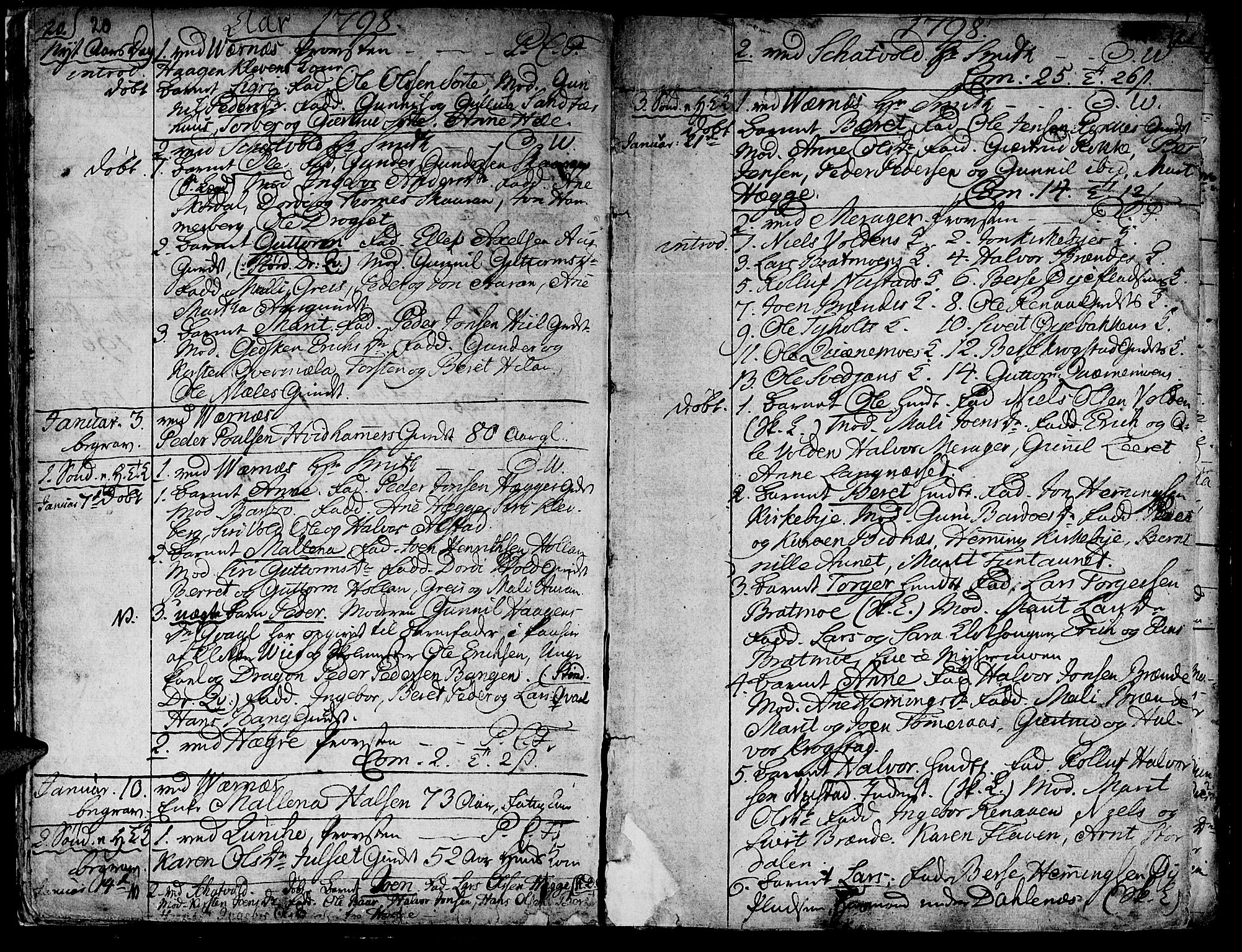 Ministerialprotokoller, klokkerbøker og fødselsregistre - Nord-Trøndelag, SAT/A-1458/709/L0060: Parish register (official) no. 709A07, 1797-1815, p. 20-21
