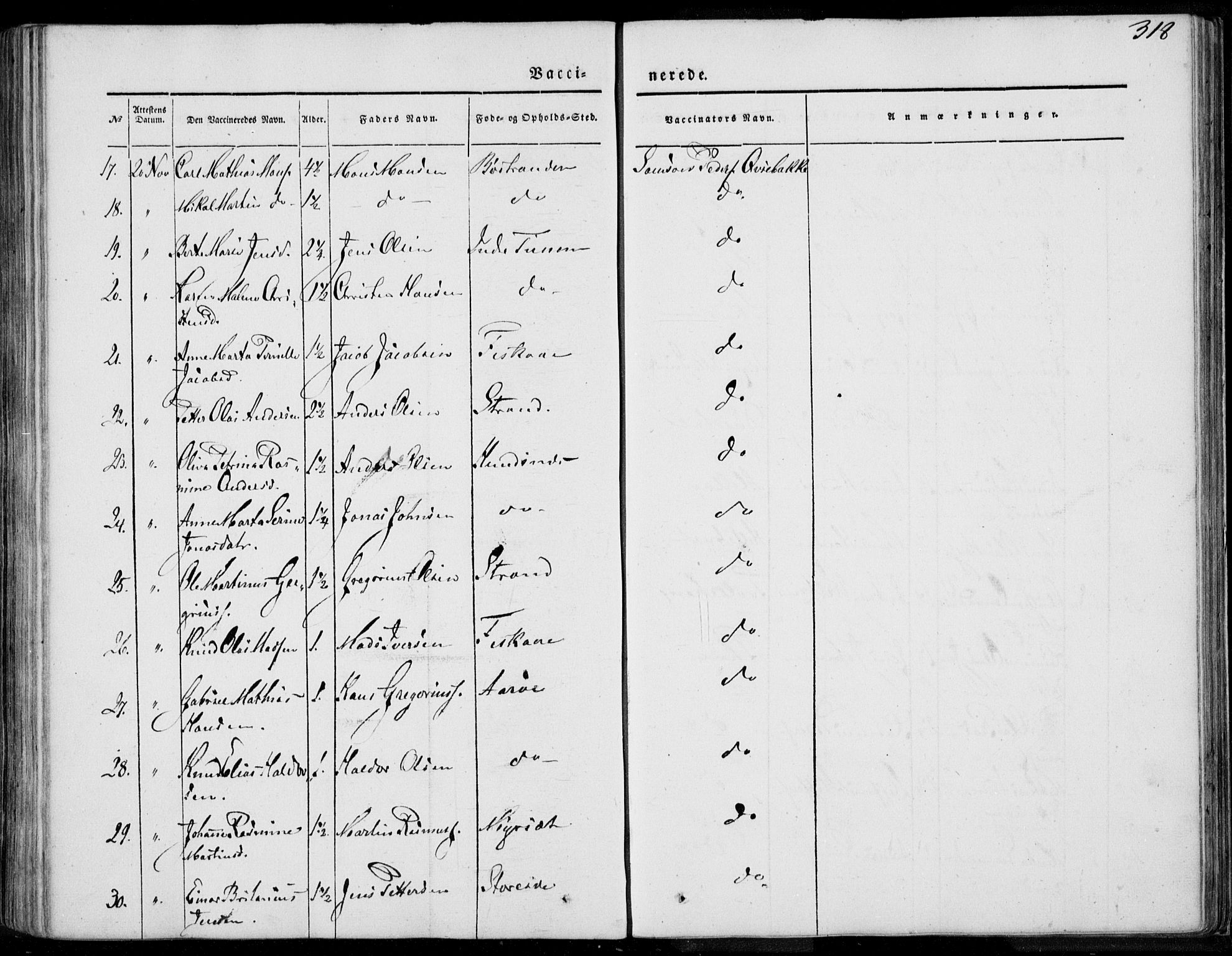 Ministerialprotokoller, klokkerbøker og fødselsregistre - Møre og Romsdal, AV/SAT-A-1454/501/L0006: Parish register (official) no. 501A06, 1844-1868, p. 318