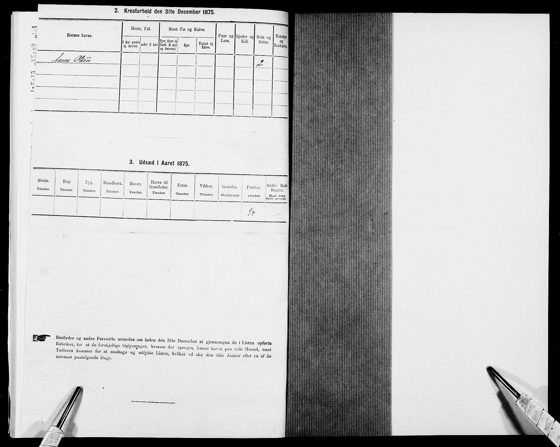 SAK, 1875 census for 0914L Holt/Holt, 1875, p. 958