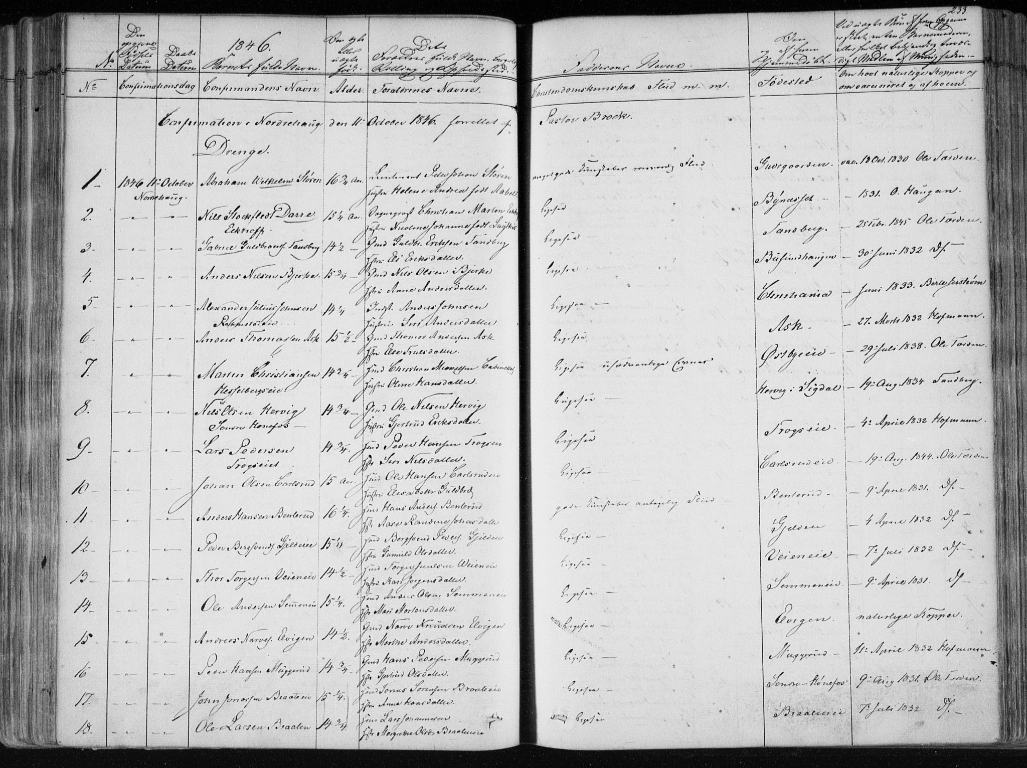 Norderhov kirkebøker, AV/SAKO-A-237/F/Fa/L0010: Parish register (official) no. 10, 1837-1847, p. 233