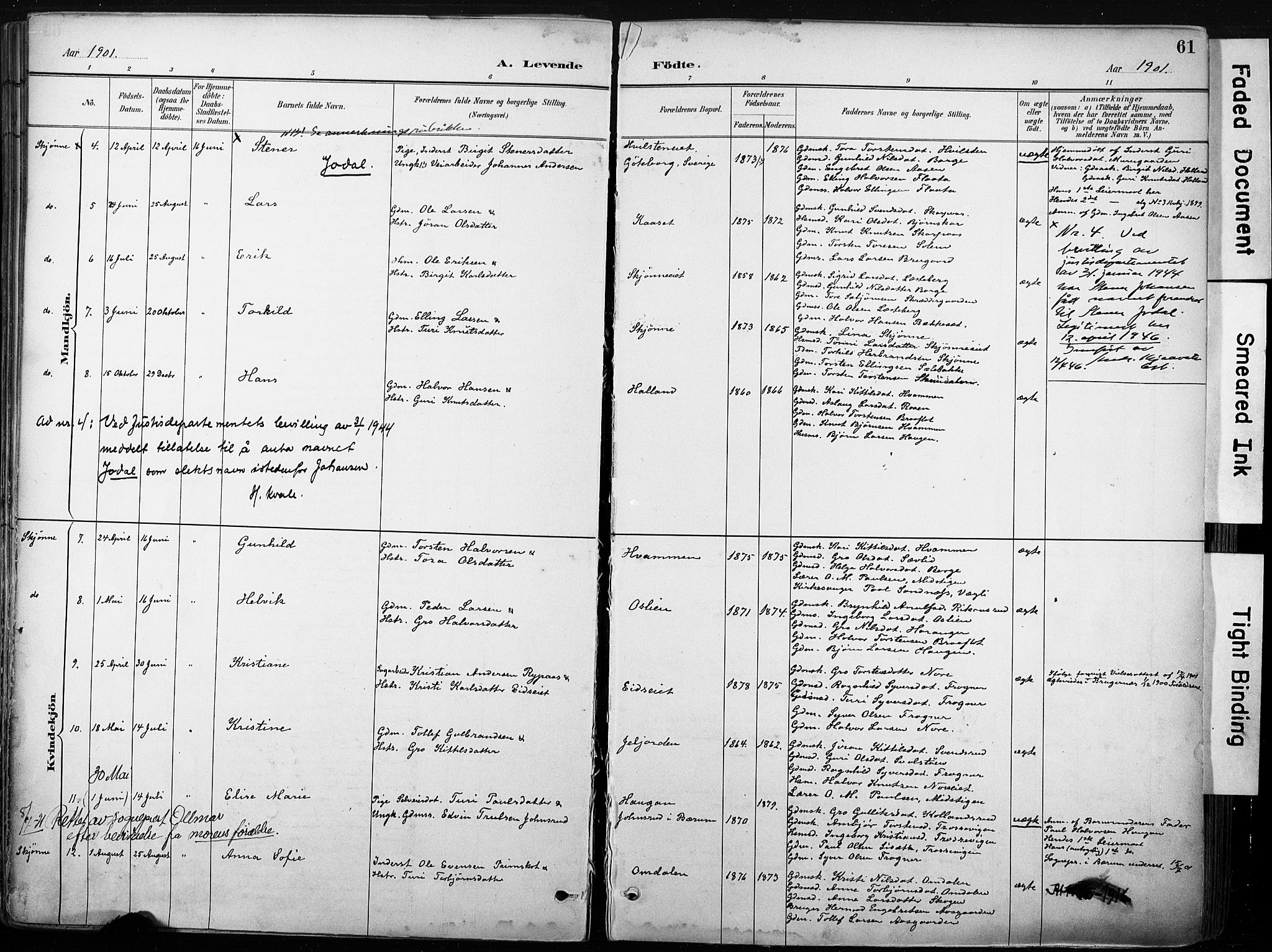 Nore kirkebøker, AV/SAKO-A-238/F/Fb/L0002: Parish register (official) no. II 2, 1886-1906, p. 61