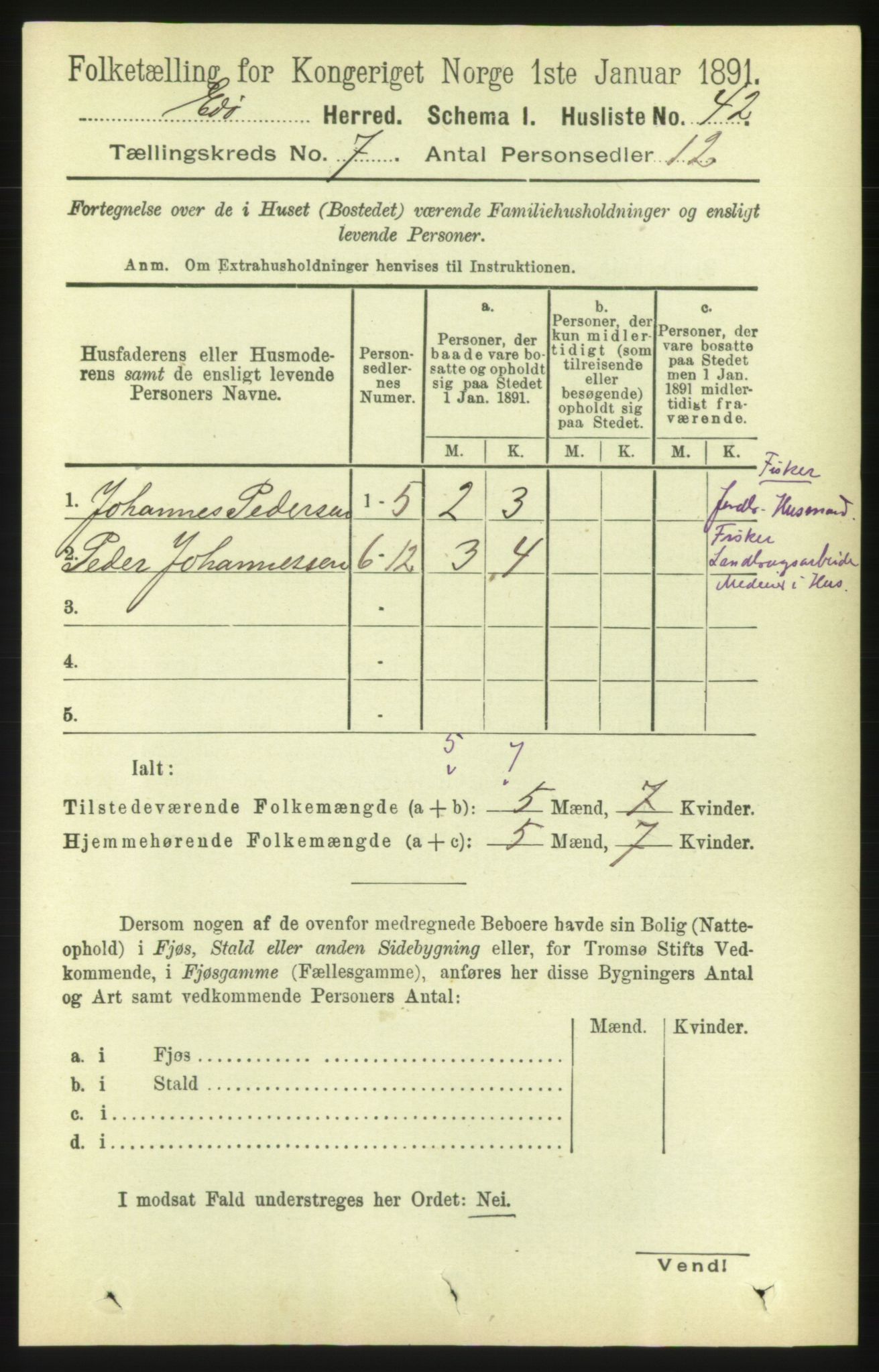 RA, 1891 census for 1573 Edøy, 1891, p. 1577