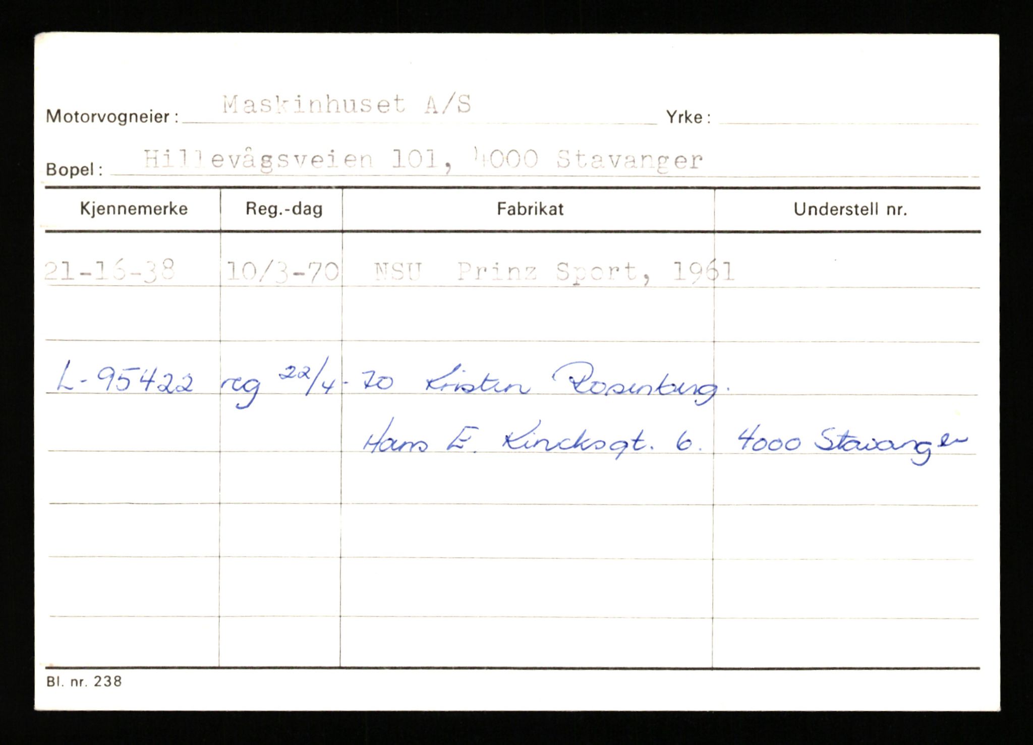 Stavanger trafikkstasjon, AV/SAST-A-101942/0/G/L0010: Registreringsnummer: 130000 - 239953, 1930-1971, p. 2461