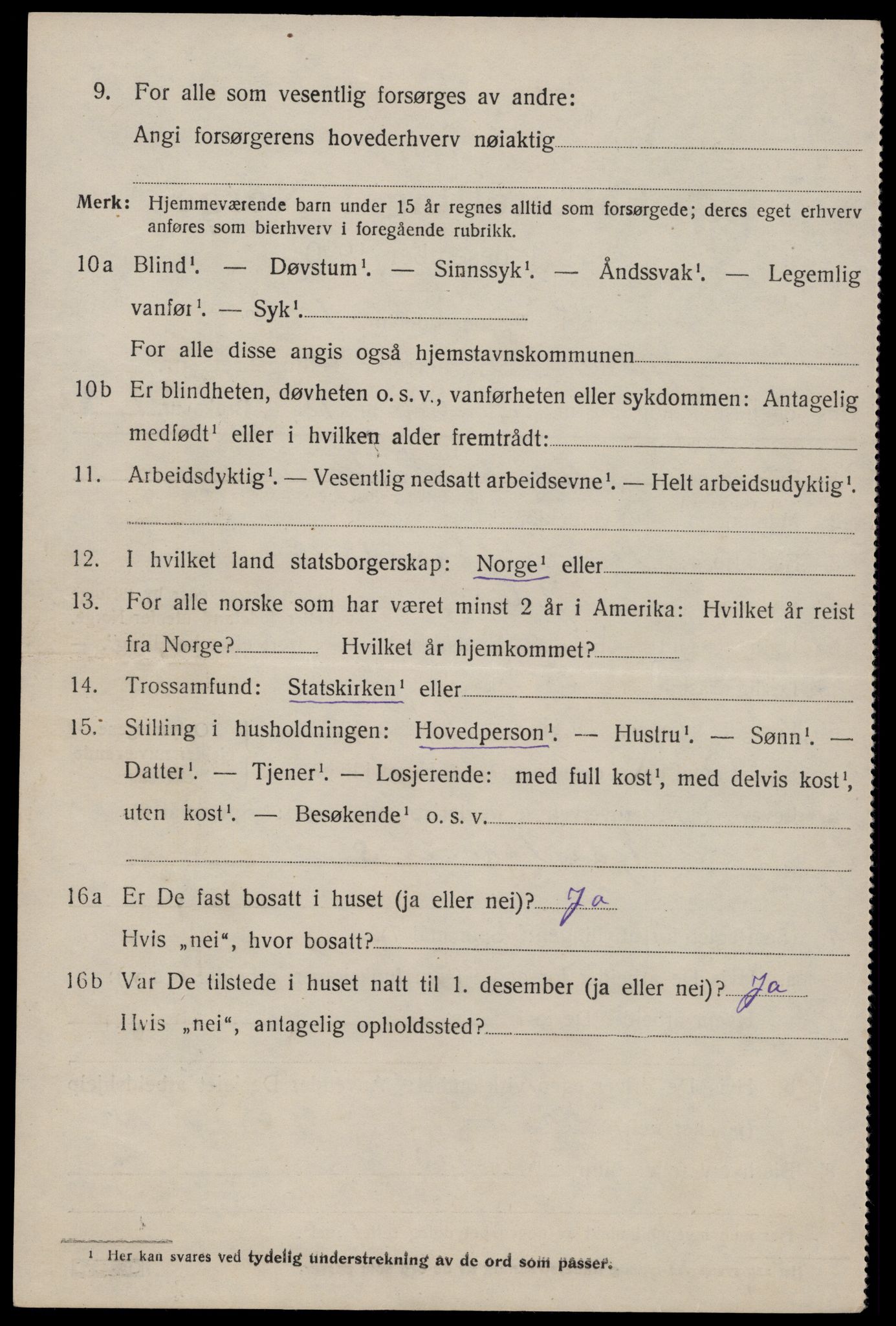 SAST, 1920 census for Jelsa, 1920, p. 953