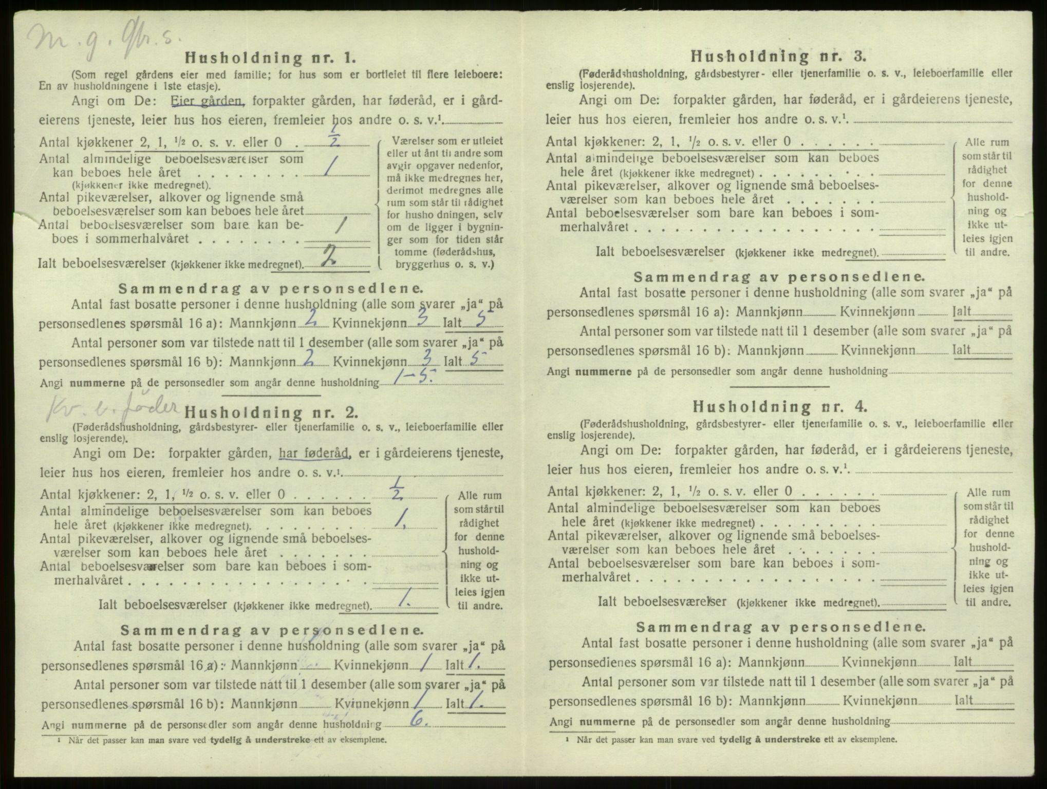 SAB, 1920 census for Lindås, 1920, p. 1341