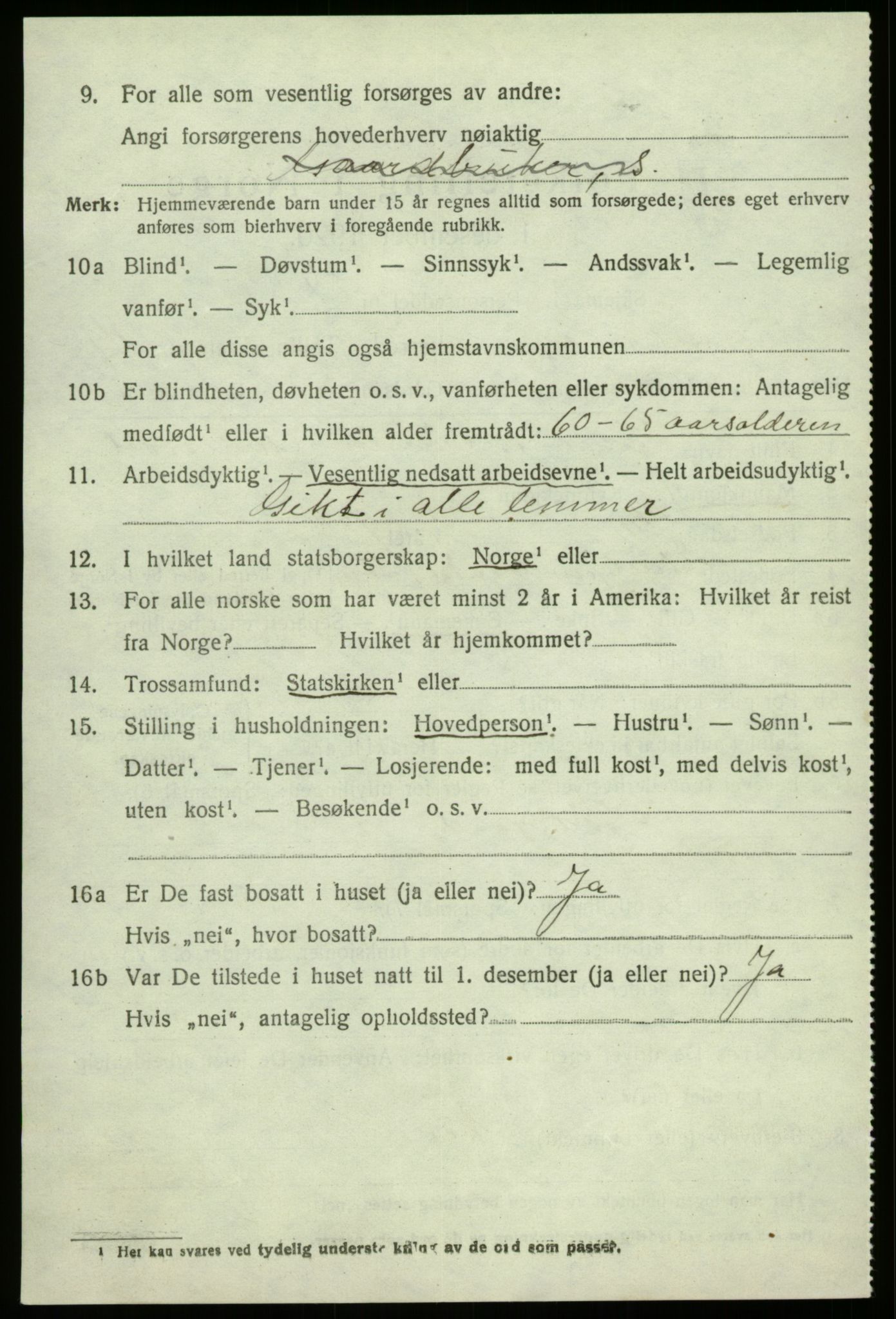 SAB, 1920 census for Sogndal, 1920, p. 5794