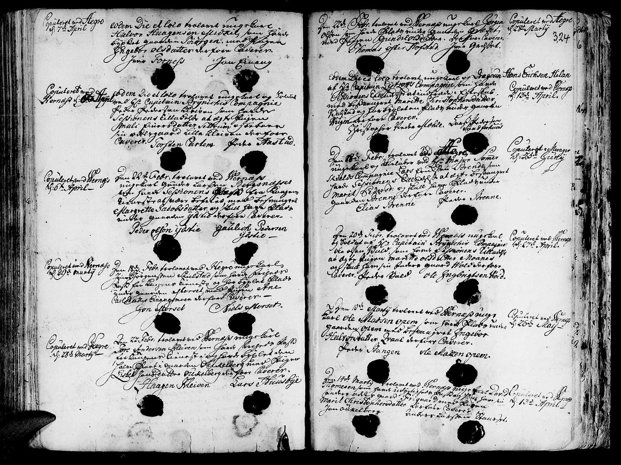 Ministerialprotokoller, klokkerbøker og fødselsregistre - Nord-Trøndelag, SAT/A-1458/709/L0057: Parish register (official) no. 709A05, 1755-1780, p. 324