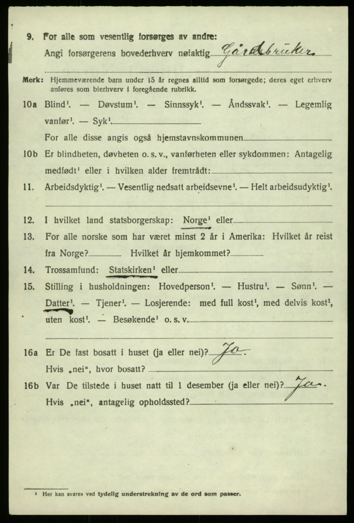 SAB, 1920 census for Modalen, 1920, p. 1135