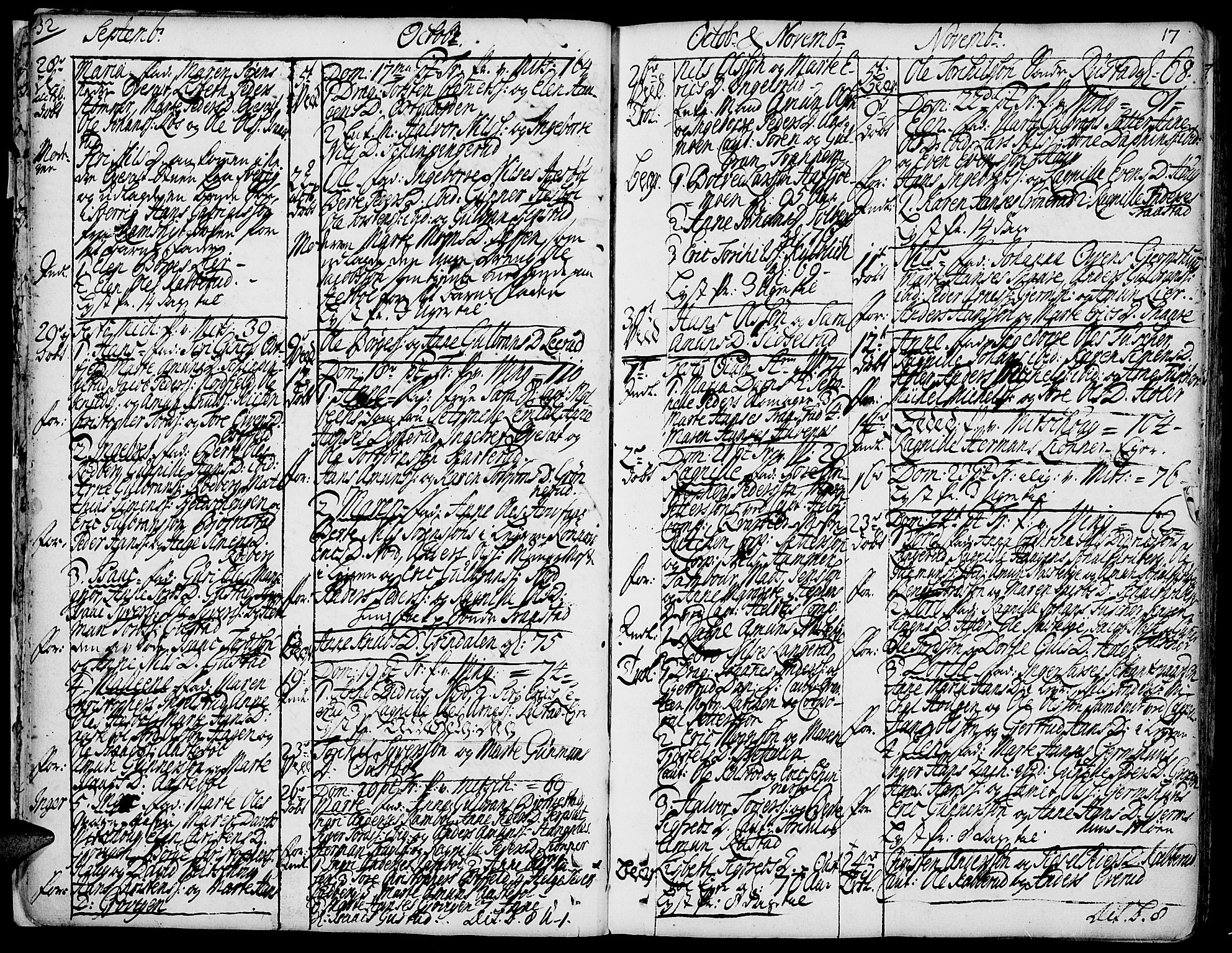 Vinger prestekontor, AV/SAH-PREST-024/H/Ha/Haa/L0002: Parish register (official) no. 2, 1730-1751, p. 17