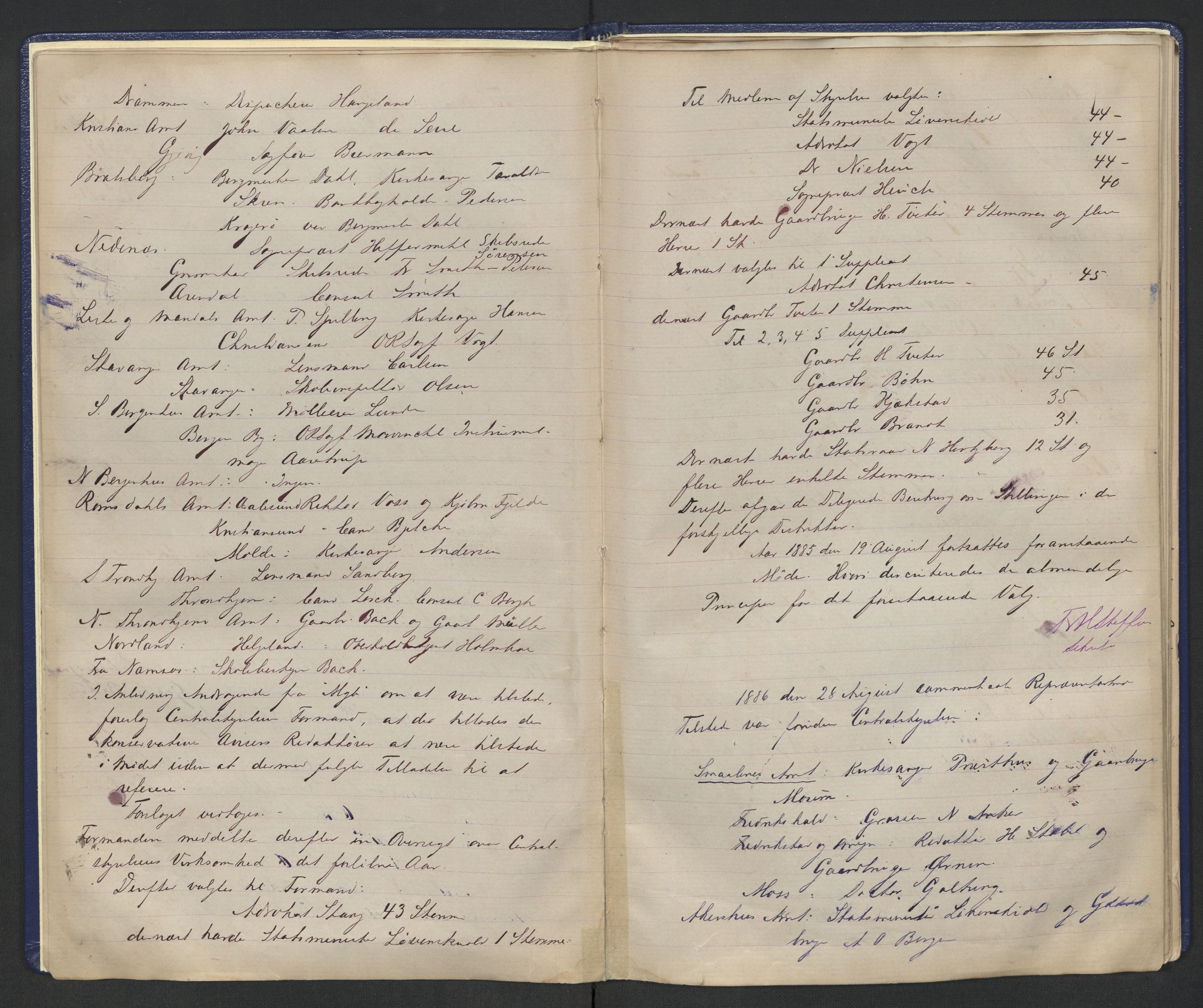 Høyres Hovedorganisasjon, AV/RA-PA-0583/1/A/Aa/L0001: De konservative foreningers centralstyre. Referatprotokoll, 1884-1897, p. 10