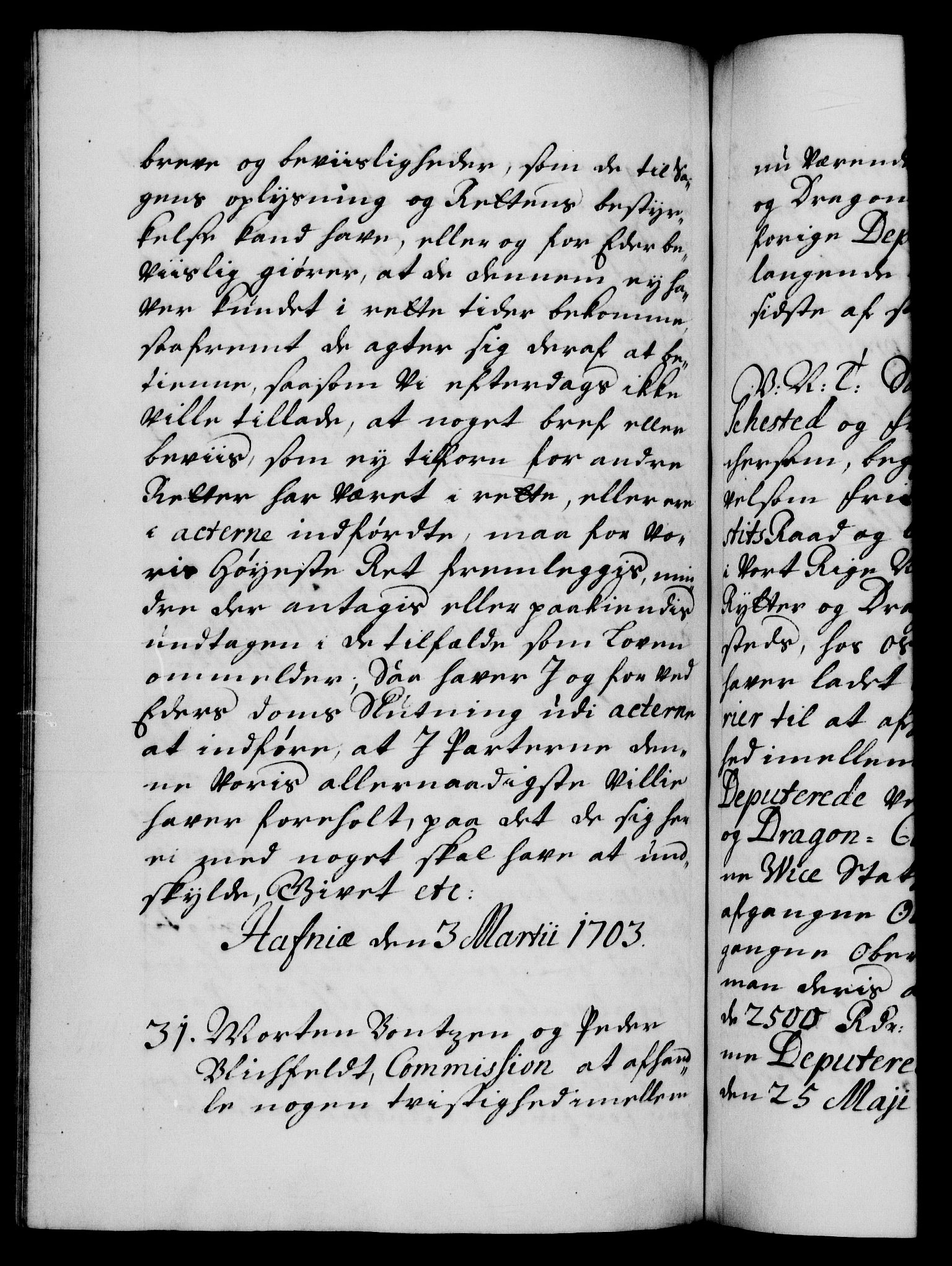 Danske Kanselli 1572-1799, AV/RA-EA-3023/F/Fc/Fca/Fcab/L0016: Norske tegnelser, 1699-1703, p. 447b