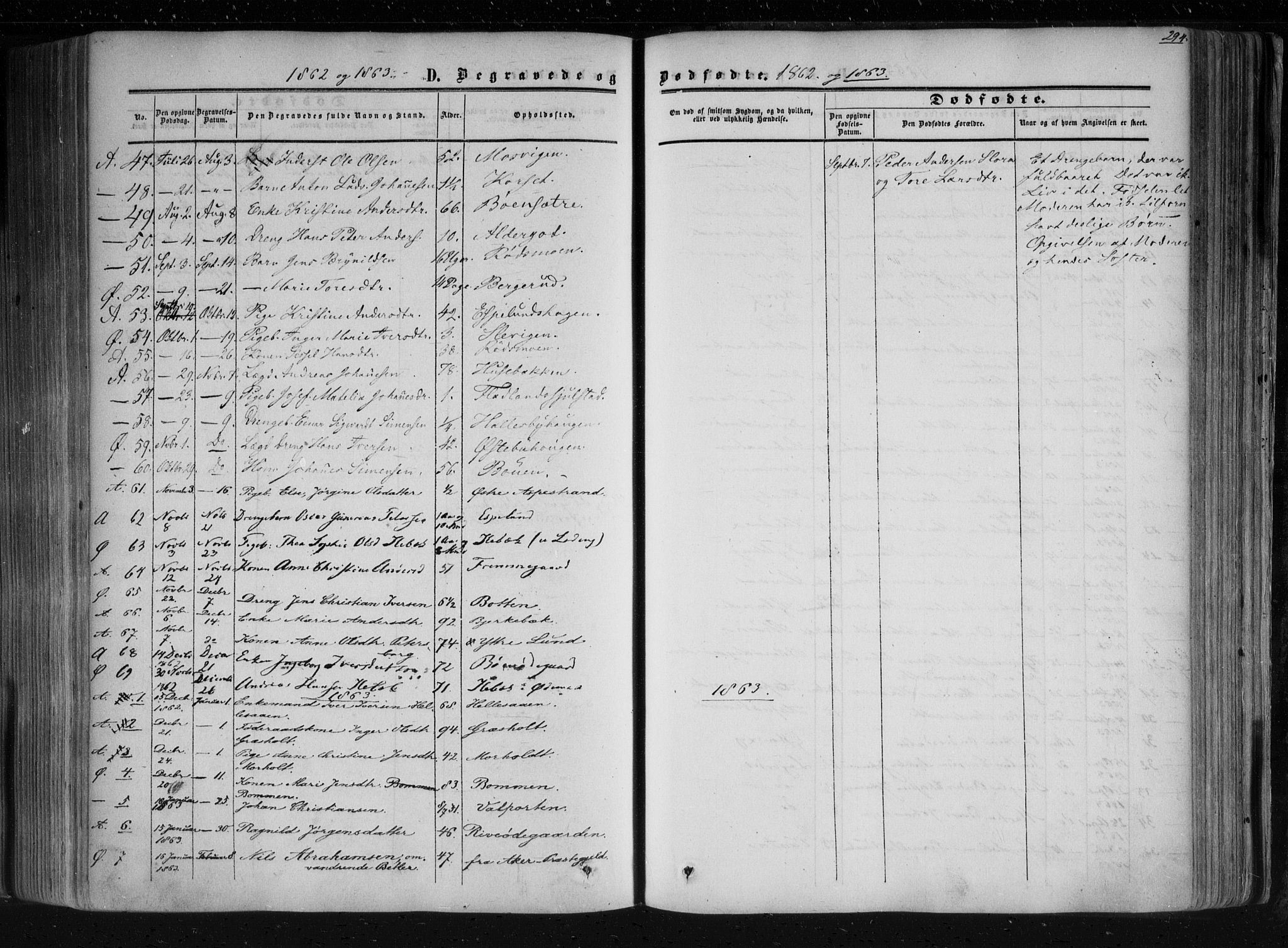Aremark prestekontor Kirkebøker, SAO/A-10899/F/Fc/L0003: Parish register (official) no. III 3, 1850-1865, p. 294