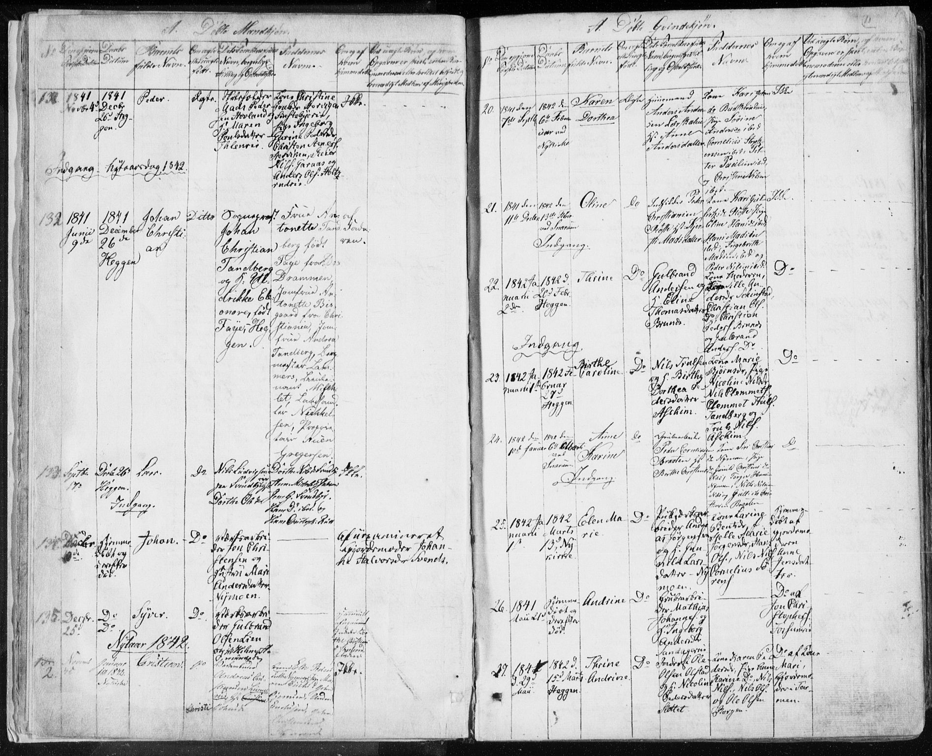 Modum kirkebøker, SAKO/A-234/F/Fa/L0007: Parish register (official) no. 7, 1841-1850, p. 11
