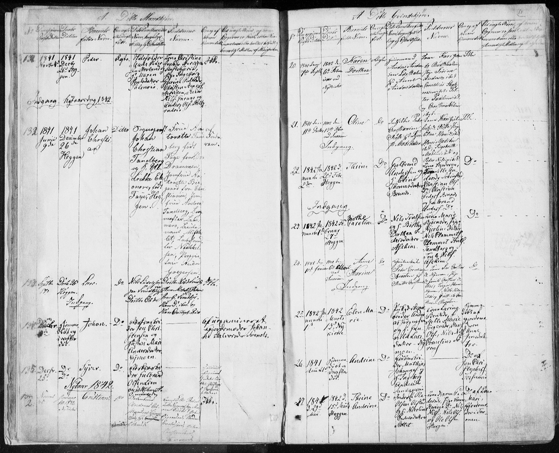 Modum kirkebøker, AV/SAKO-A-234/F/Fa/L0007: Parish register (official) no. 7, 1841-1850, p. 11