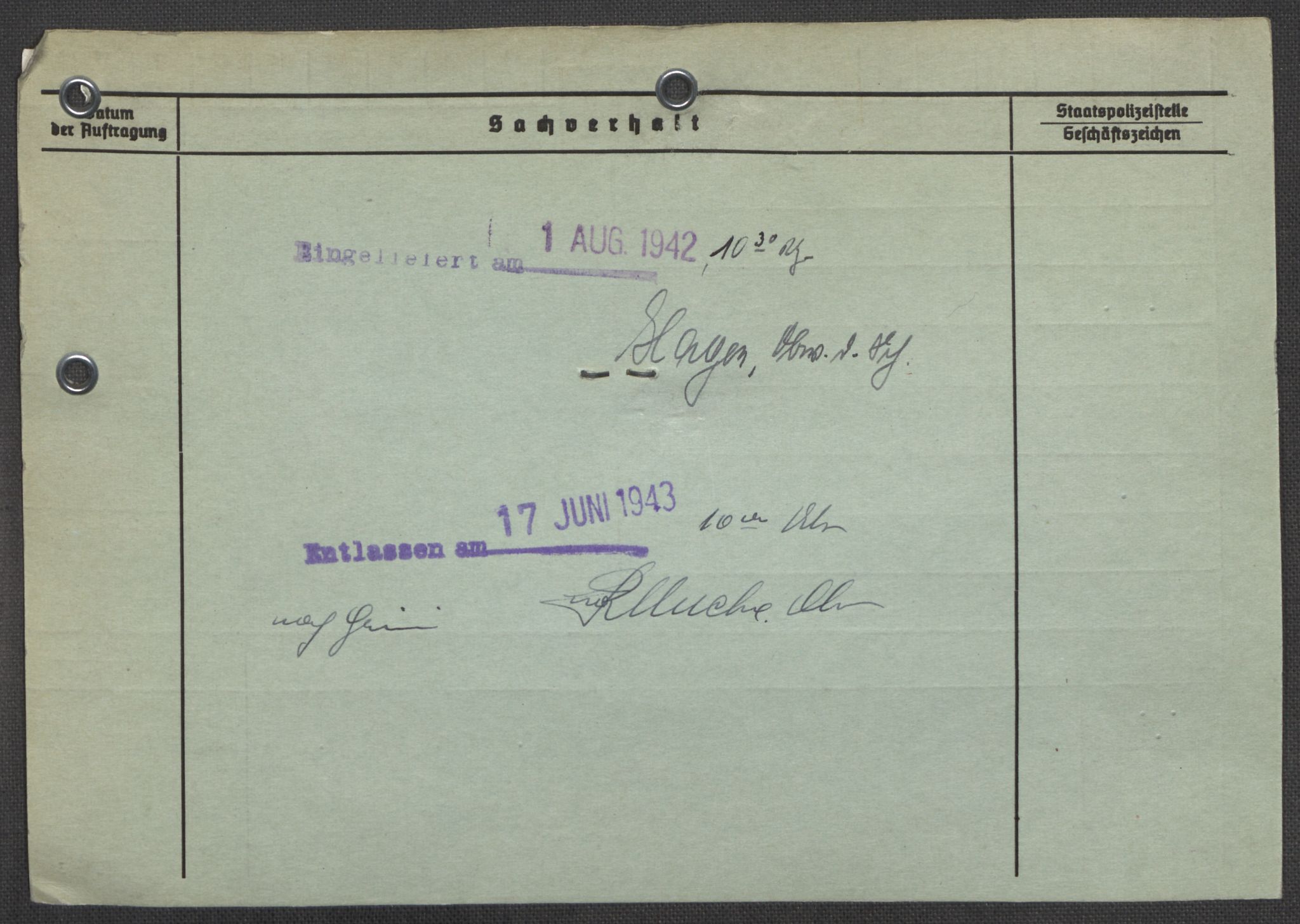 Befehlshaber der Sicherheitspolizei und des SD, AV/RA-RAFA-5969/E/Ea/Eaa/L0008: Register over norske fanger i Møllergata 19: Oelze-Ru, 1940-1945, p. 477