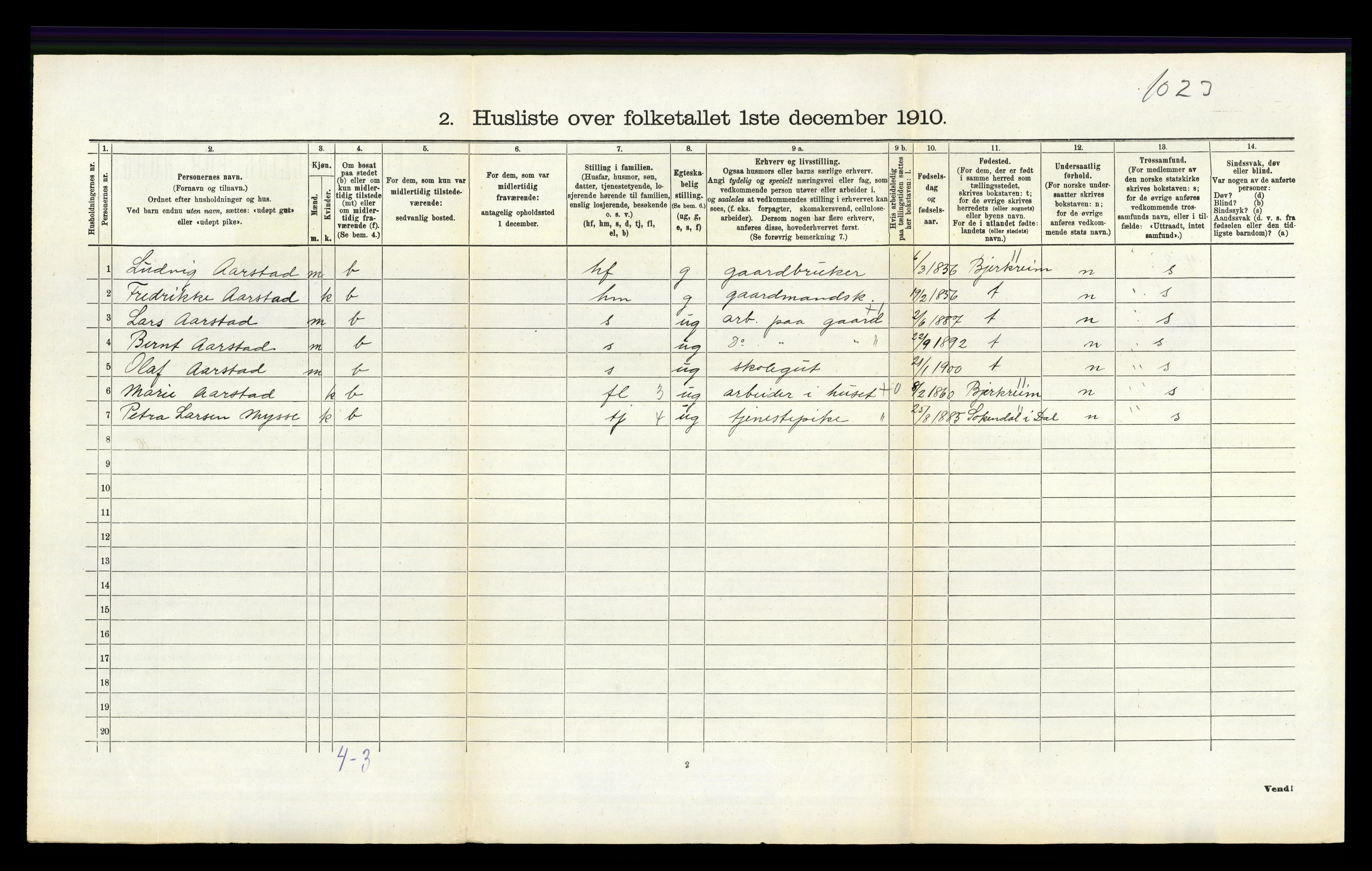 RA, 1910 census for Eigersund, 1910, p. 331