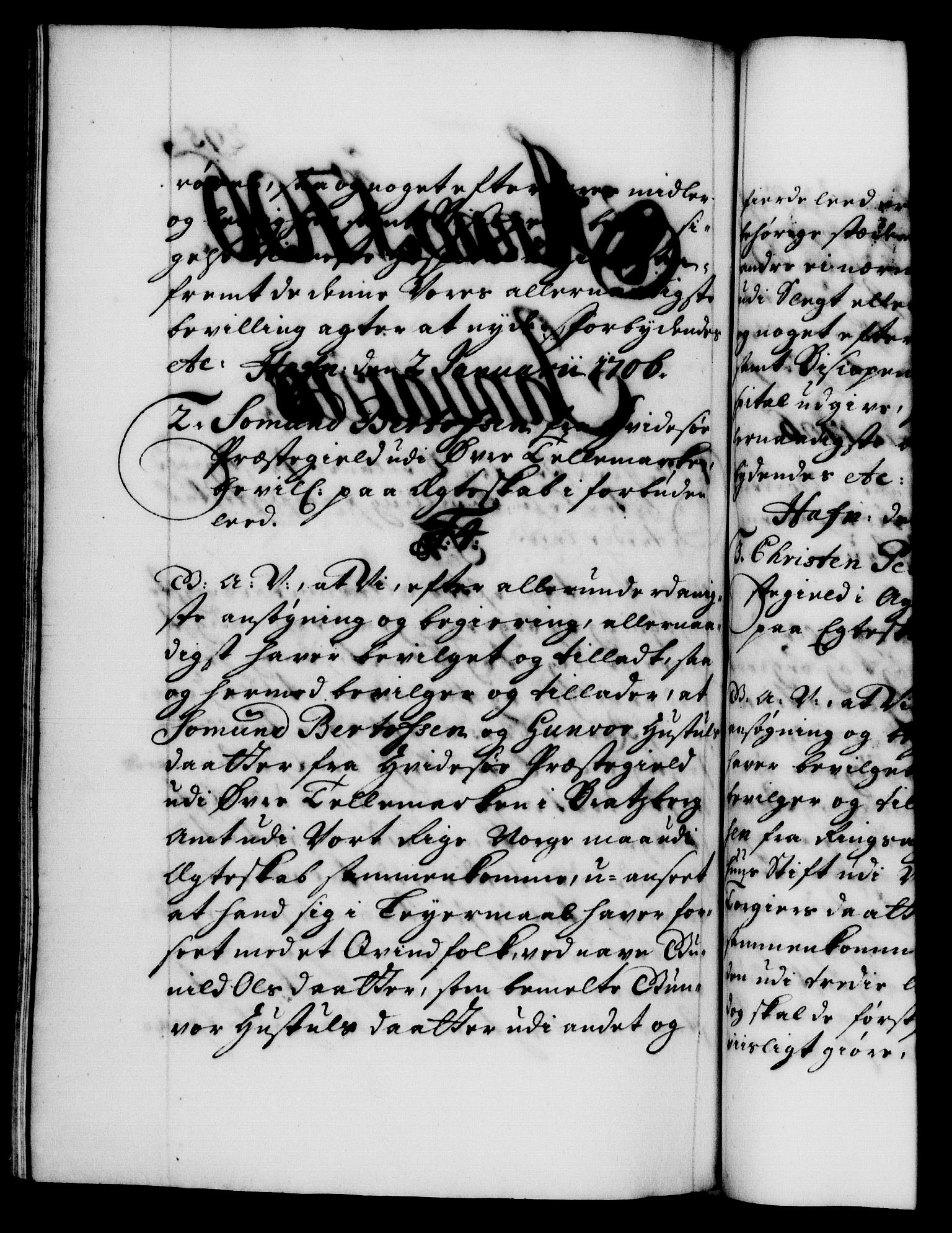 Danske Kanselli 1572-1799, RA/EA-3023/F/Fc/Fca/Fcaa/L0019: Norske registre, 1704-1707, p. 295b