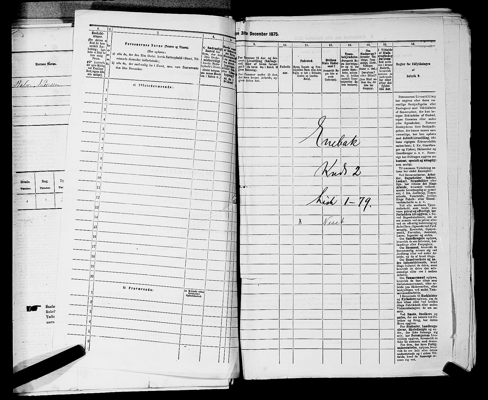 RA, 1875 census for 0229P Enebakk, 1875, p. 266