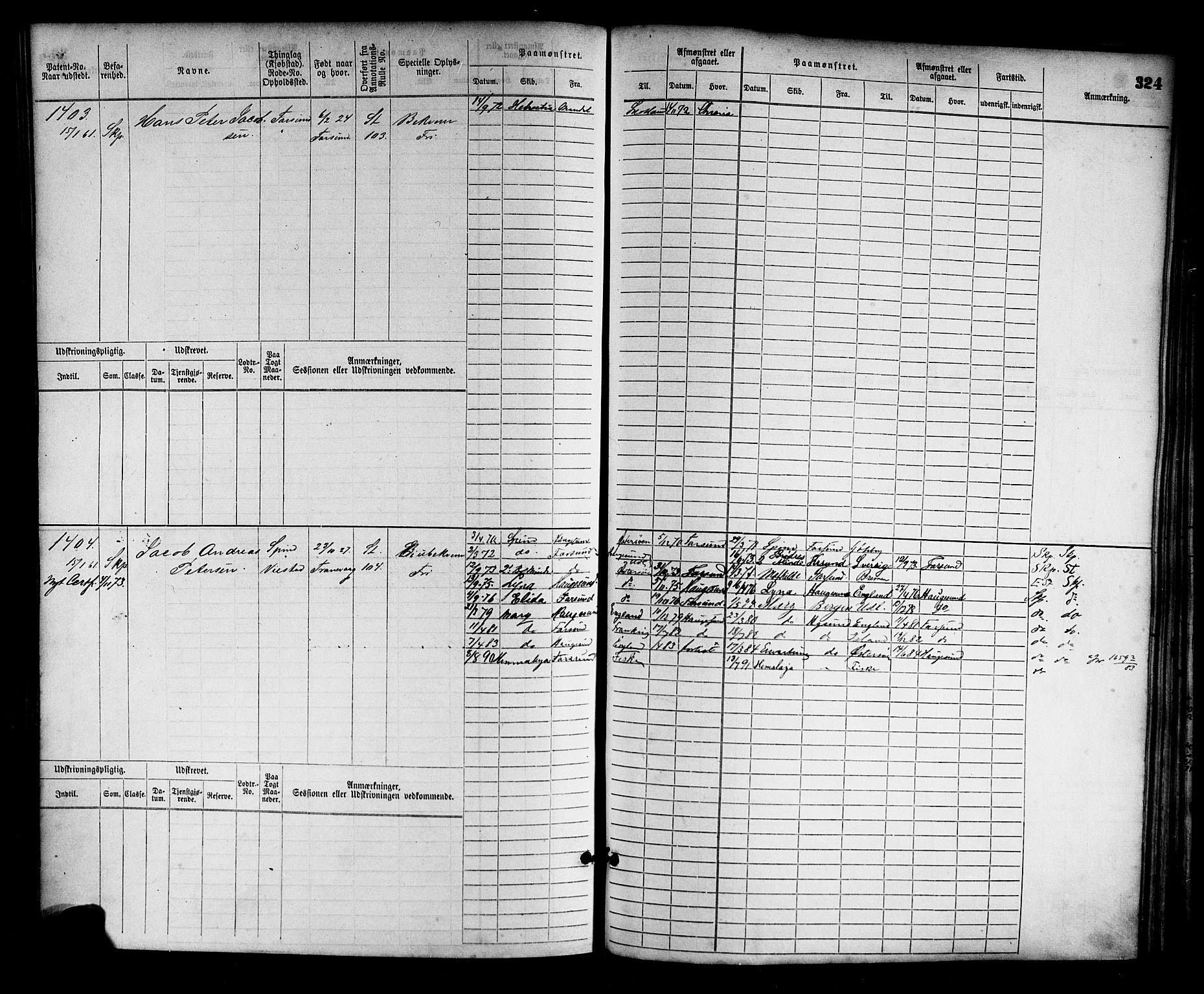 Farsund mønstringskrets, AV/SAK-2031-0017/F/Fb/L0002: Hovedrulle nr 759-1508, M-5, 1868-1900, p. 327