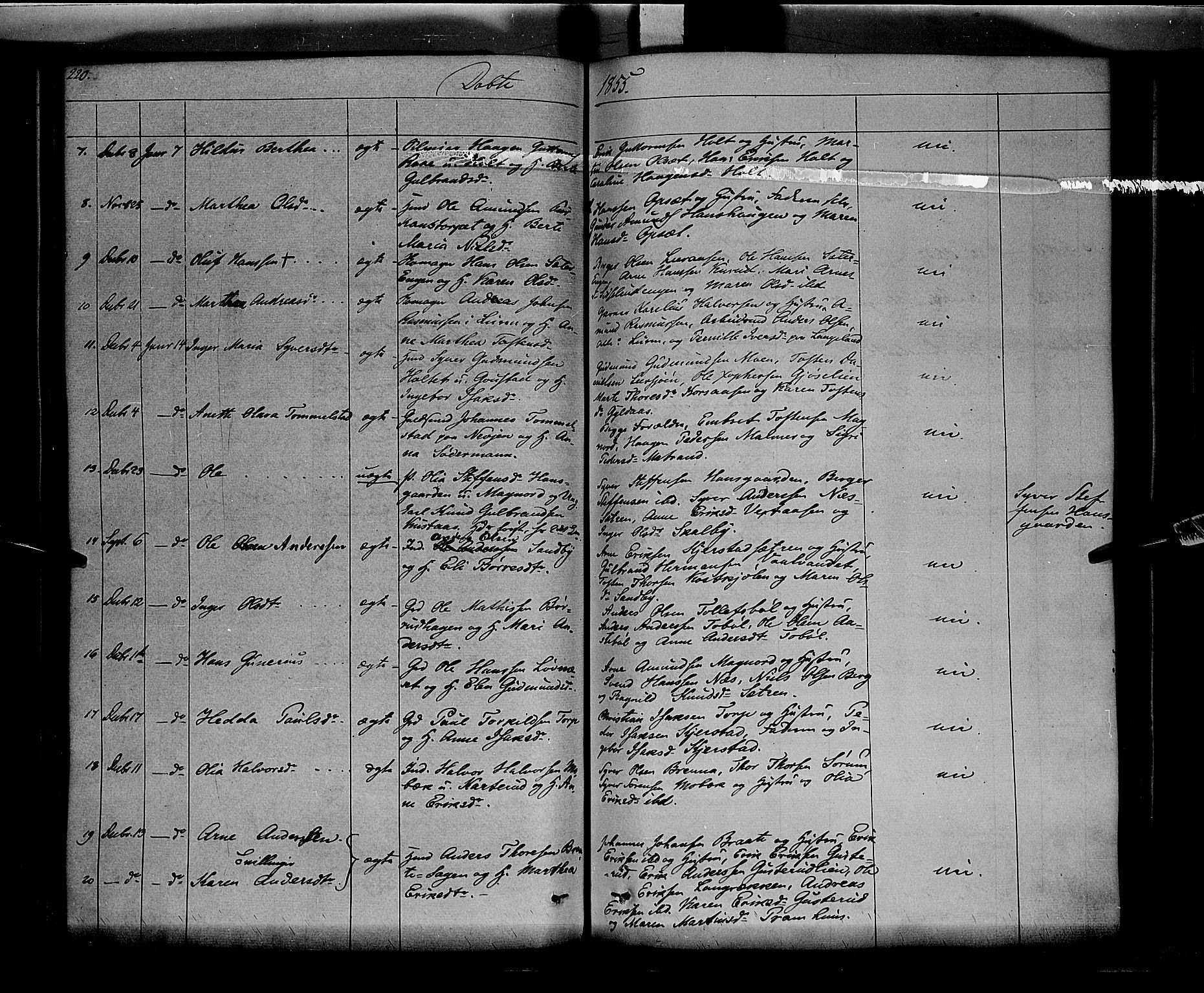 Vinger prestekontor, AV/SAH-PREST-024/H/Ha/Haa/L0009: Parish register (official) no. 9, 1847-1855, p. 220