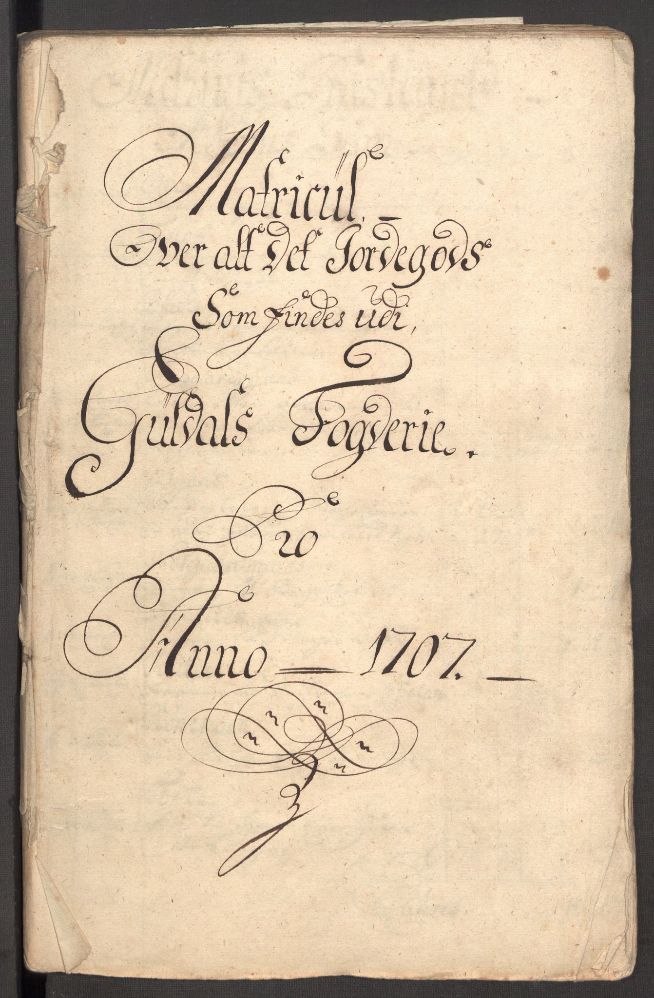 Rentekammeret inntil 1814, Reviderte regnskaper, Fogderegnskap, RA/EA-4092/R60/L3957: Fogderegnskap Orkdal og Gauldal, 1707, p. 105