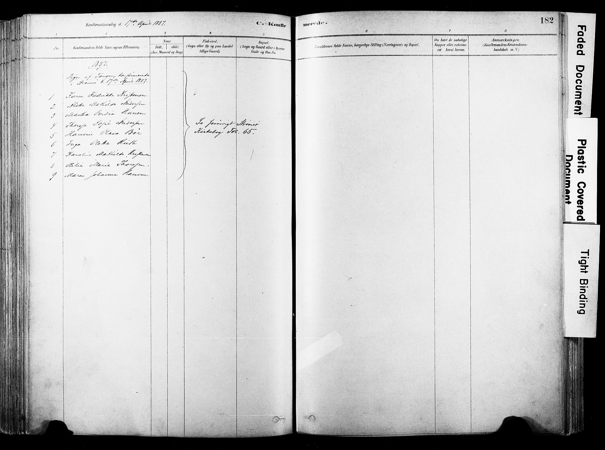 Strømsø kirkebøker, SAKO/A-246/F/Fb/L0006: Parish register (official) no. II 6, 1879-1910, p. 182