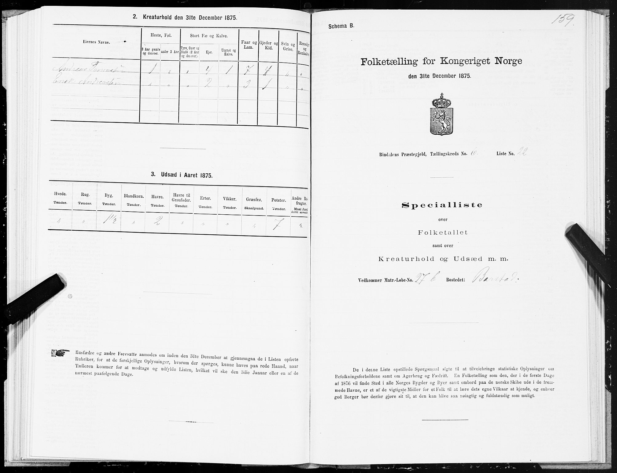 SAT, 1875 census for 1811P Bindal, 1875, p. 2159