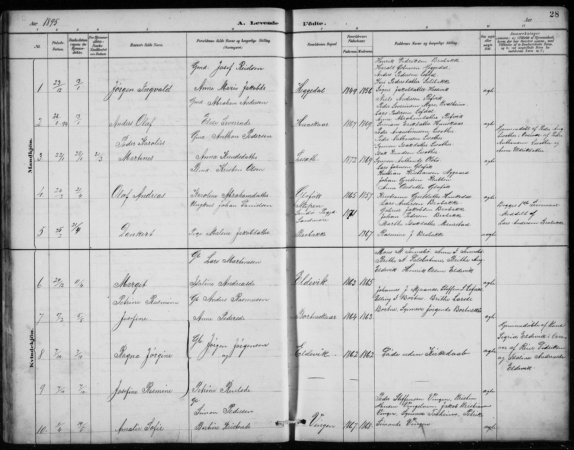 Davik sokneprestembete, AV/SAB-A-79701/H/Hab/Habc/L0002: Parish register (copy) no. C 2, 1889-1906, p. 28