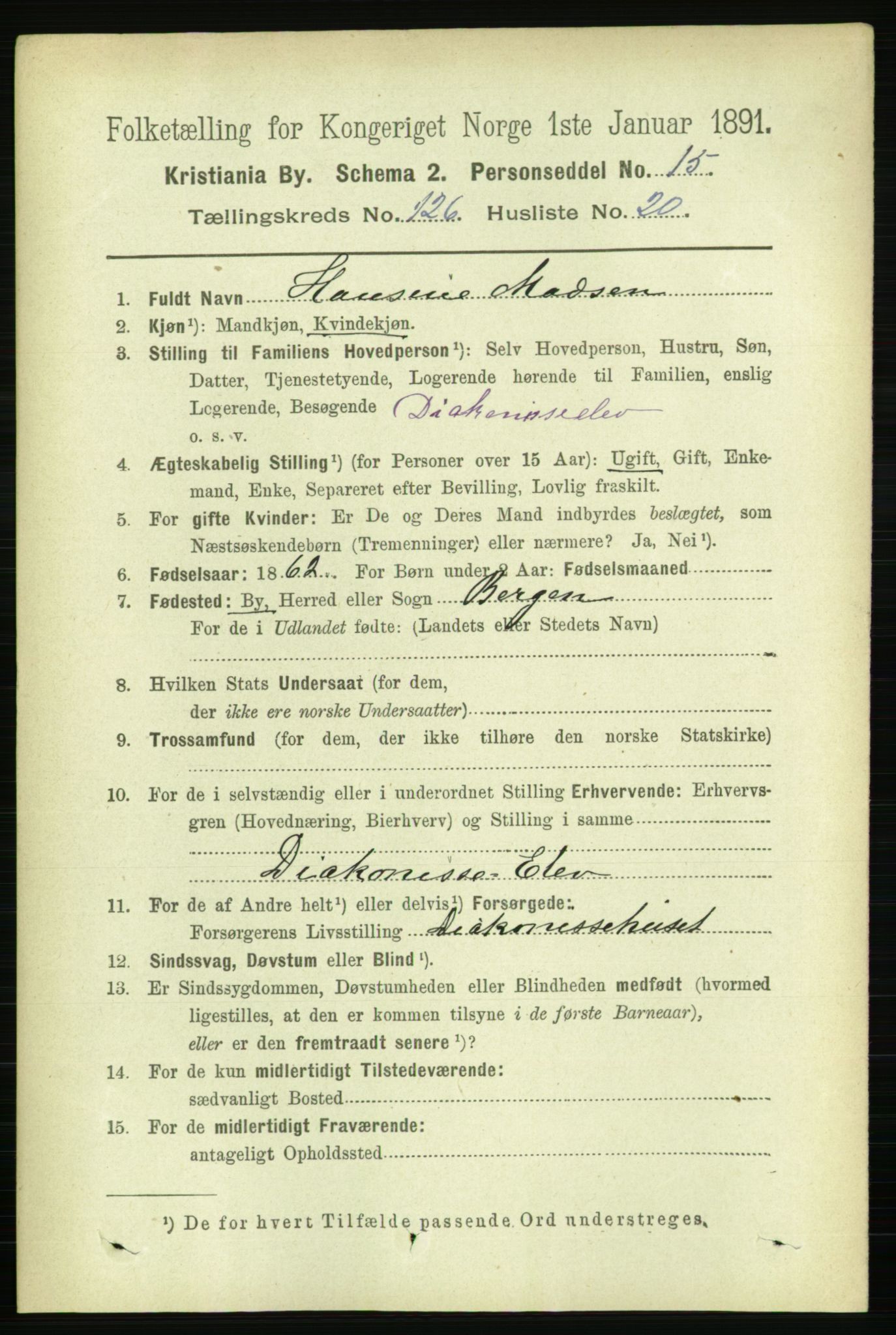 RA, 1891 census for 0301 Kristiania, 1891, p. 67711