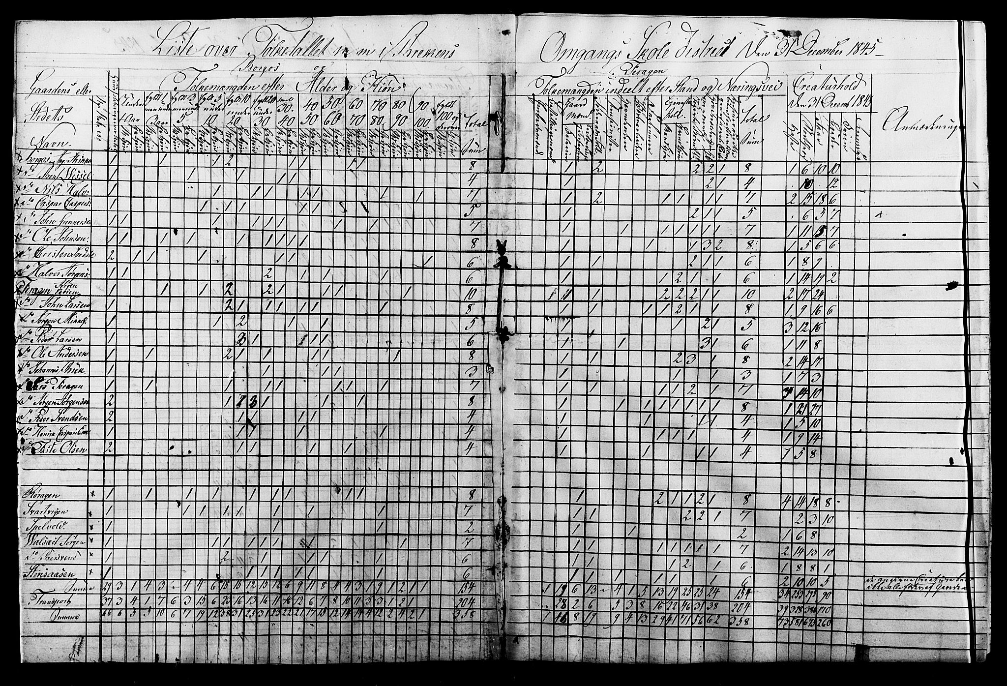 , Census 1845 for Røros/Røros, 1845, p. 11