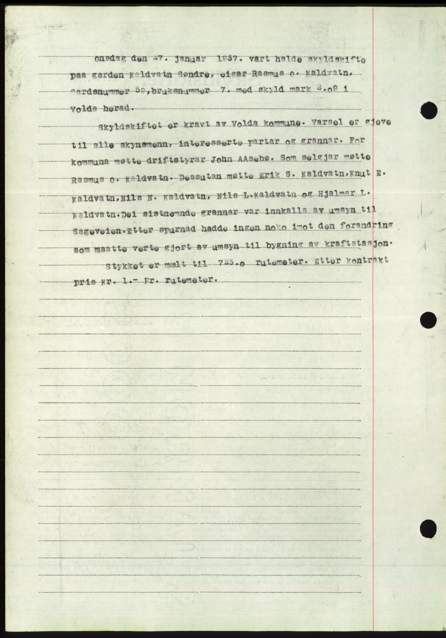 Søre Sunnmøre sorenskriveri, SAT/A-4122/1/2/2C/L0062: Mortgage book no. 56, 1936-1937, Diary no: : 149/1937