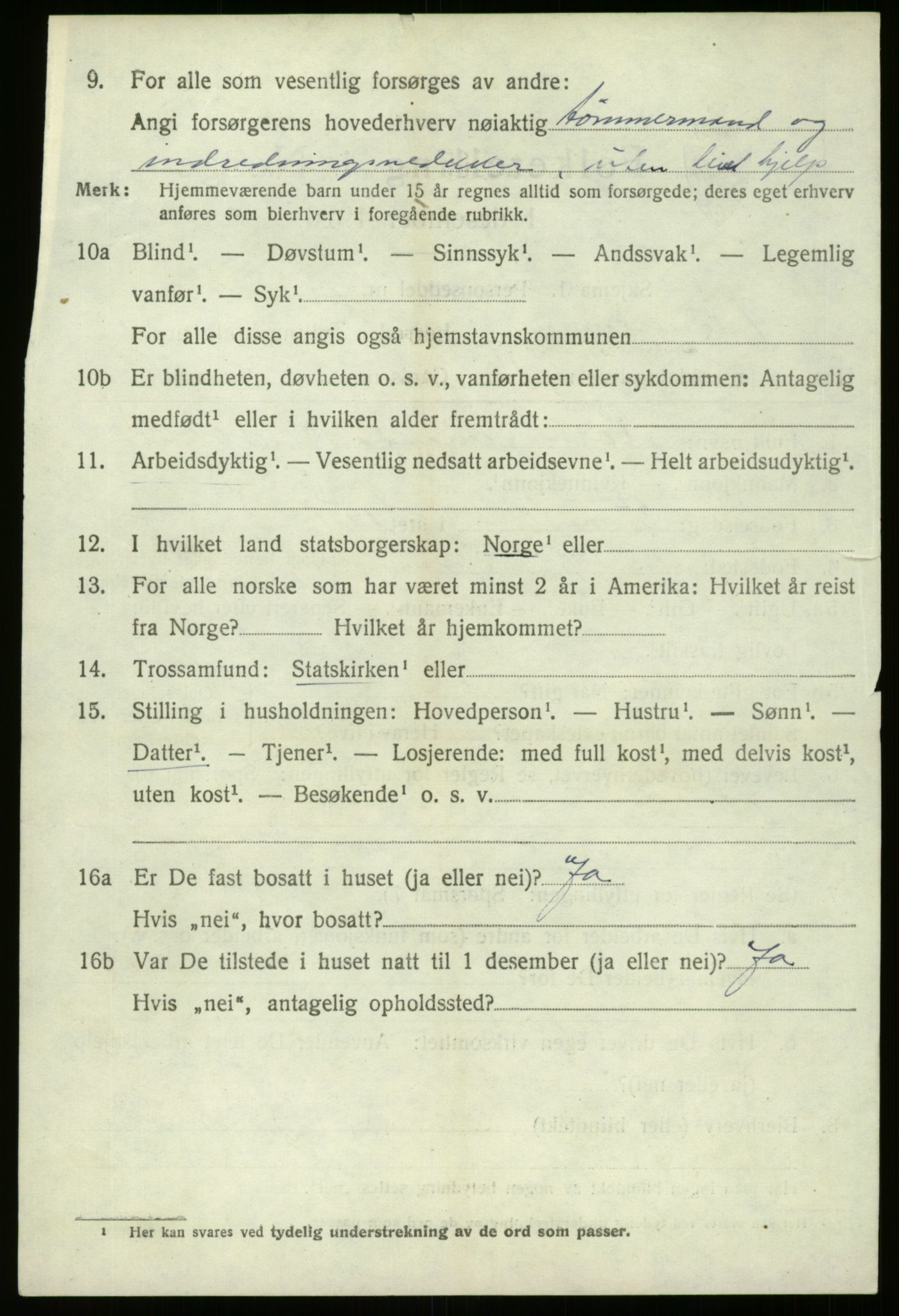 SAB, 1920 census for Bremanger, 1920, p. 6753