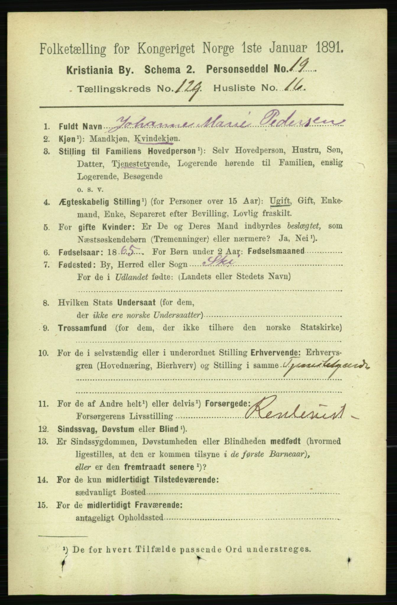 RA, 1891 census for 0301 Kristiania, 1891, p. 69670