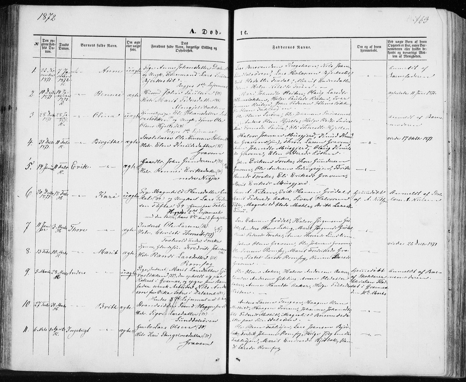 Ministerialprotokoller, klokkerbøker og fødselsregistre - Møre og Romsdal, AV/SAT-A-1454/590/L1013: Parish register (official) no. 590A05, 1847-1877, p. 163