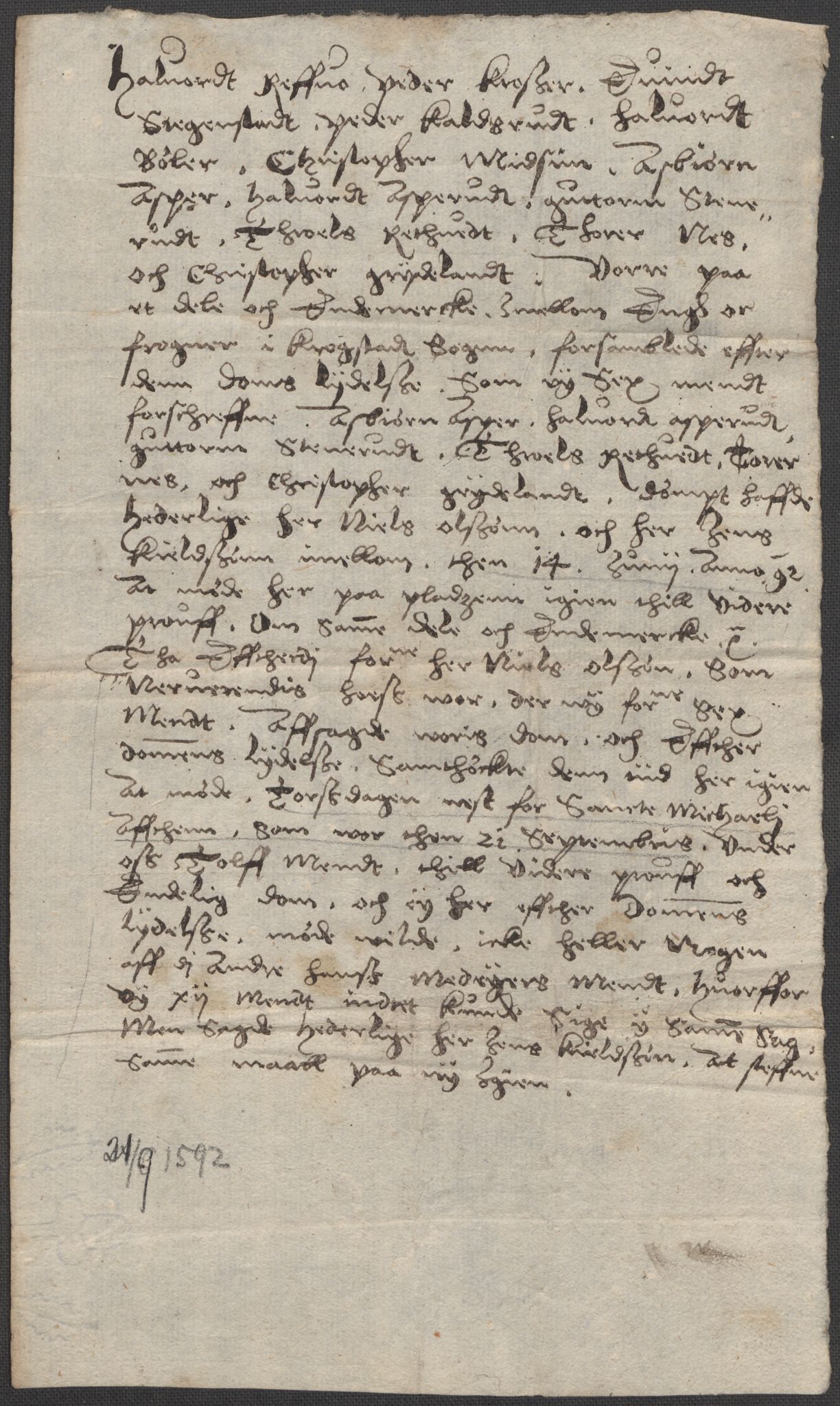 Riksarkivets diplomsamling, AV/RA-EA-5965/F15/L0007: Prestearkiv - Akershus, 1573-1693, p. 34