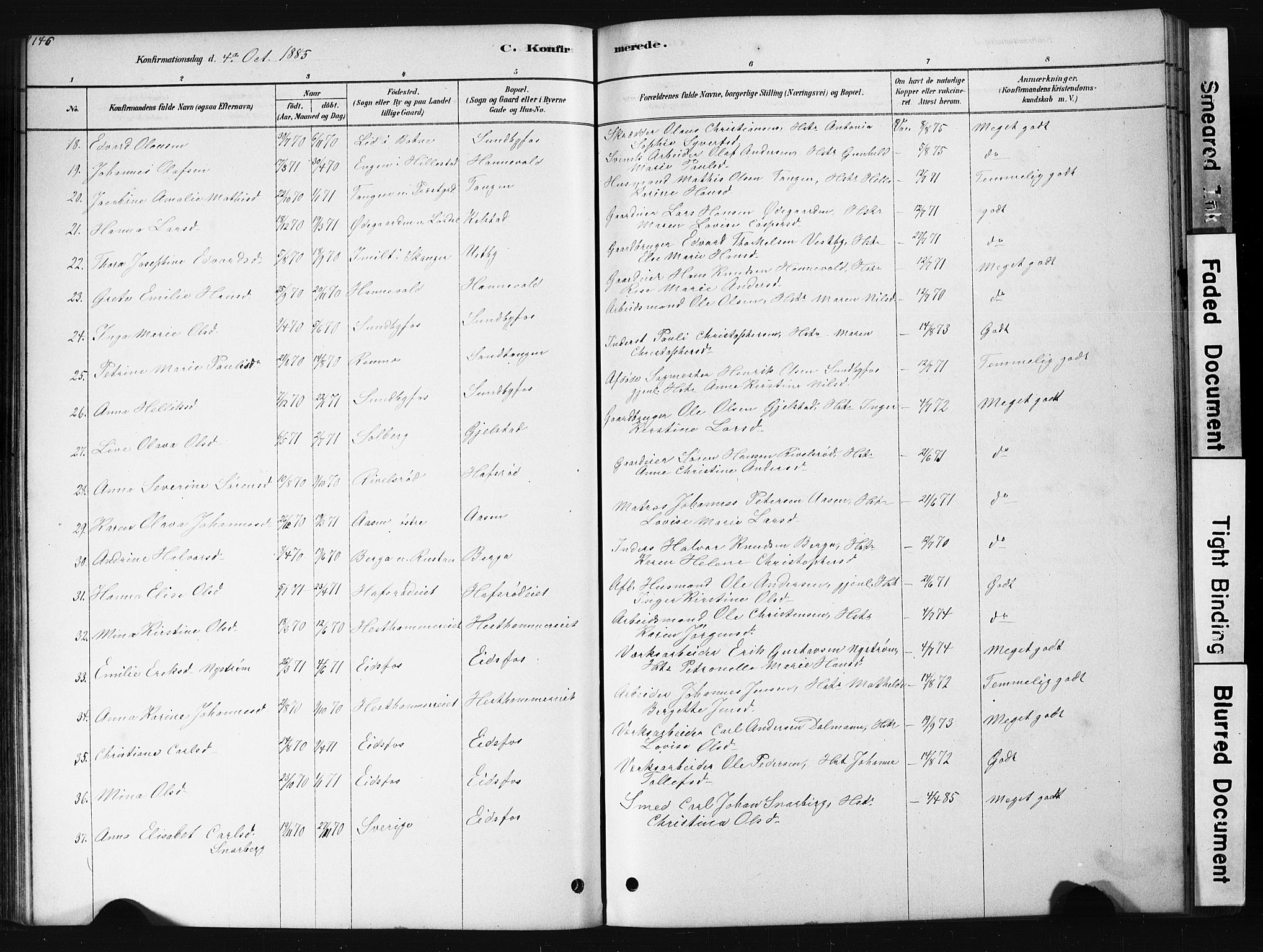 Hof kirkebøker, AV/SAKO-A-64/G/Ga/L0004: Parish register (copy) no. I 4, 1878-1930, p. 146