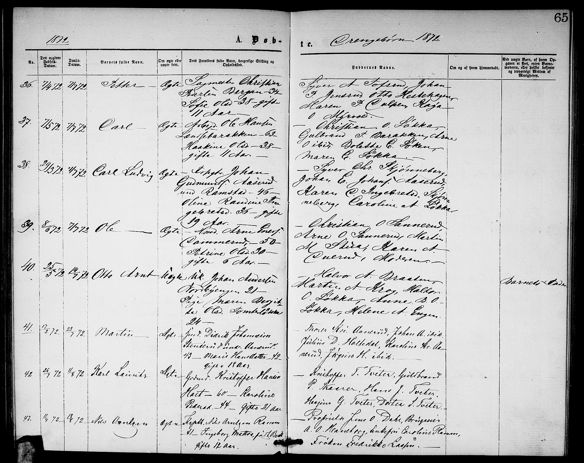 Fet prestekontor Kirkebøker, AV/SAO-A-10370a/G/Ga/L0004: Parish register (copy) no. I 4, 1868-1874, p. 65