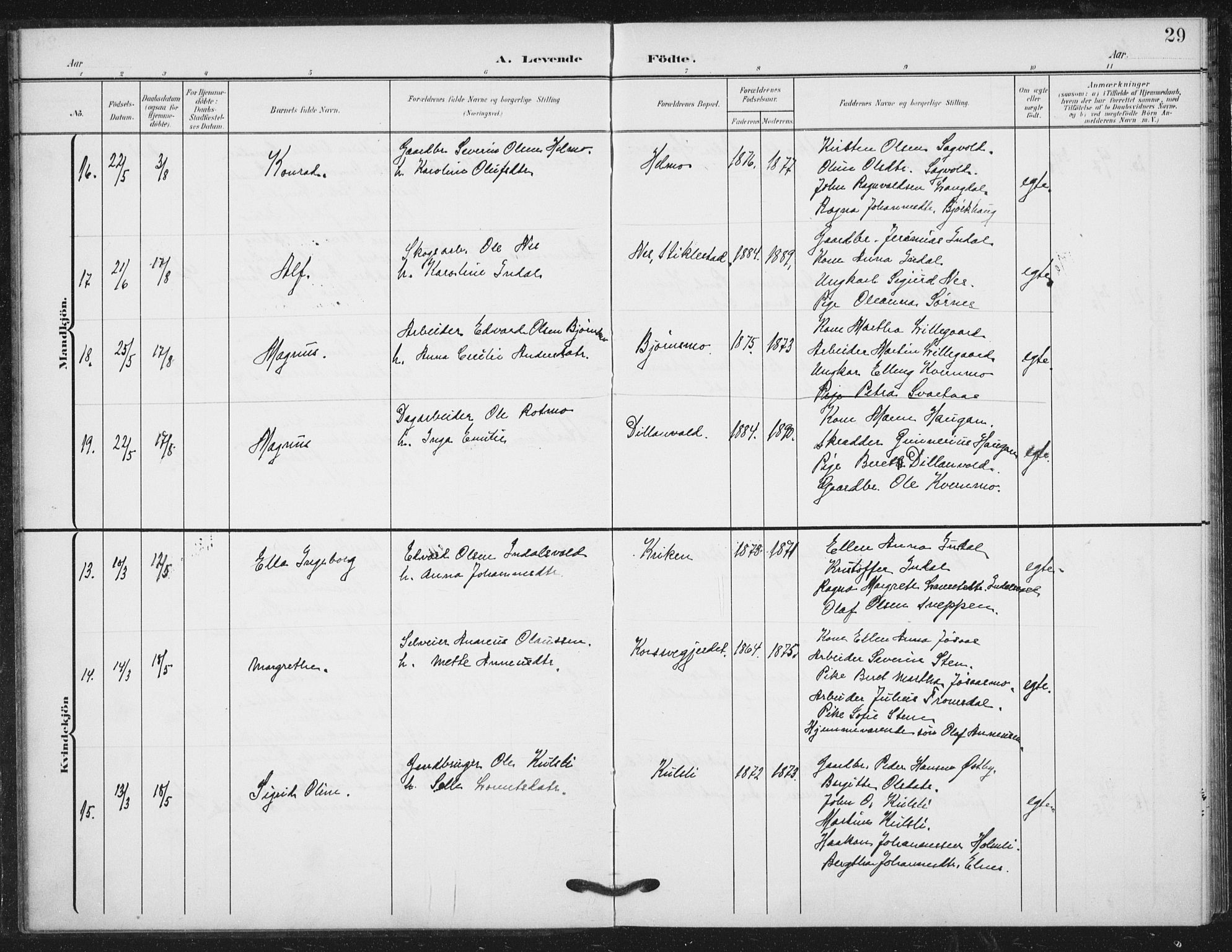 Ministerialprotokoller, klokkerbøker og fødselsregistre - Nord-Trøndelag, AV/SAT-A-1458/724/L0264: Parish register (official) no. 724A02, 1908-1915, p. 29