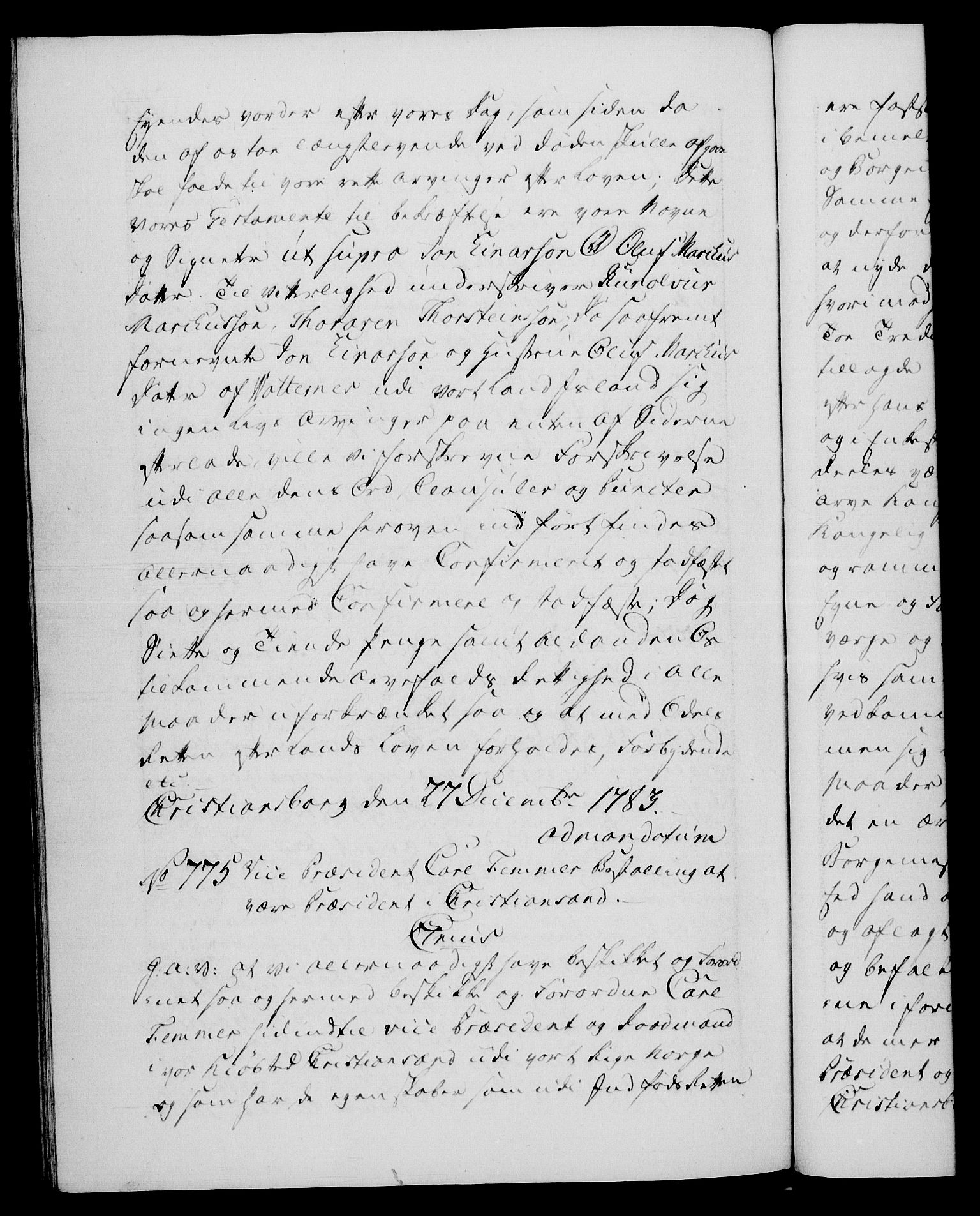 Danske Kanselli 1572-1799, AV/RA-EA-3023/F/Fc/Fca/Fcaa/L0049: Norske registre, 1782-1783, p. 796b