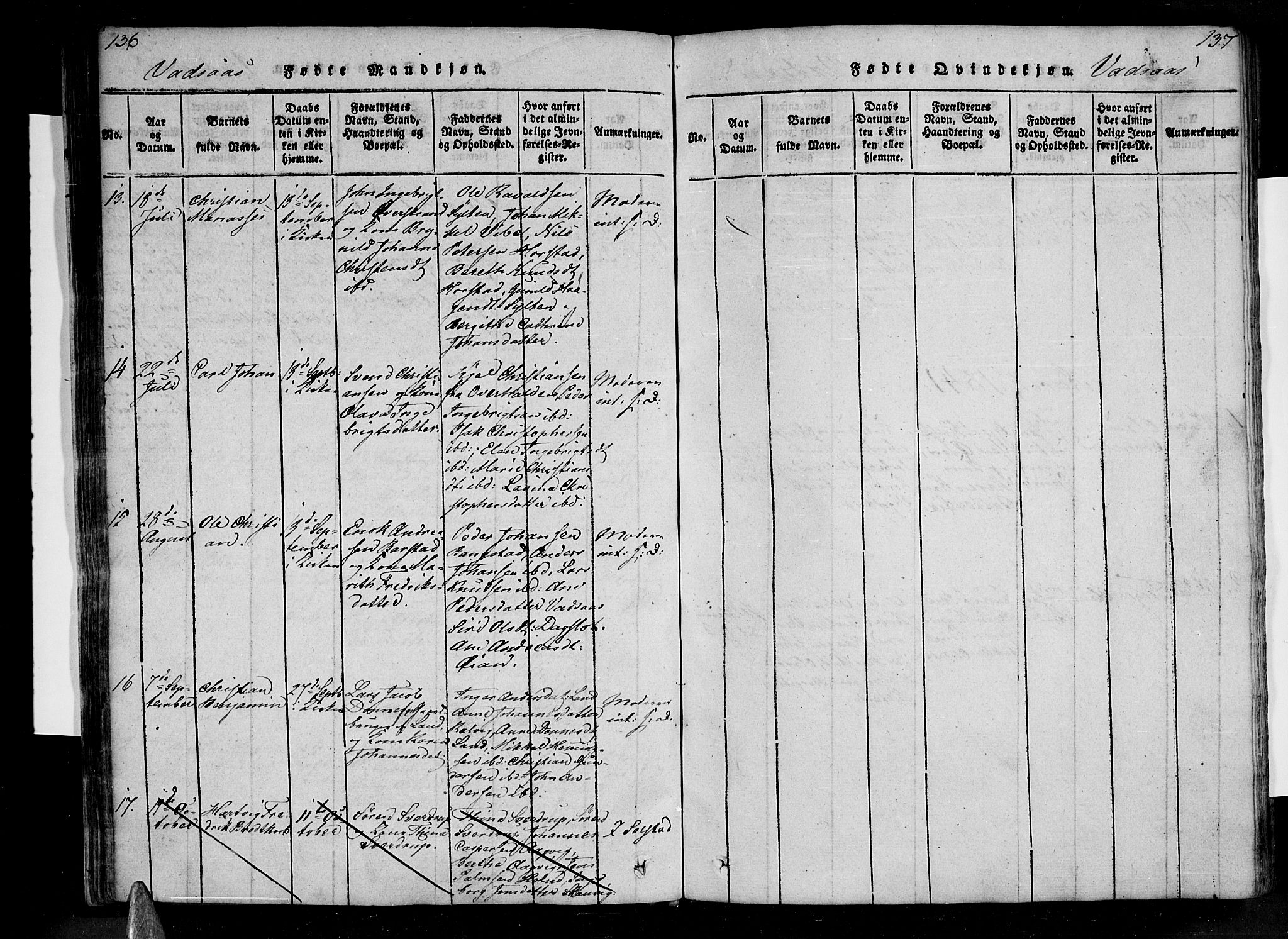 Ministerialprotokoller, klokkerbøker og fødselsregistre - Nordland, AV/SAT-A-1459/810/L0142: Parish register (official) no. 810A06 /1, 1819-1841, p. 136-137