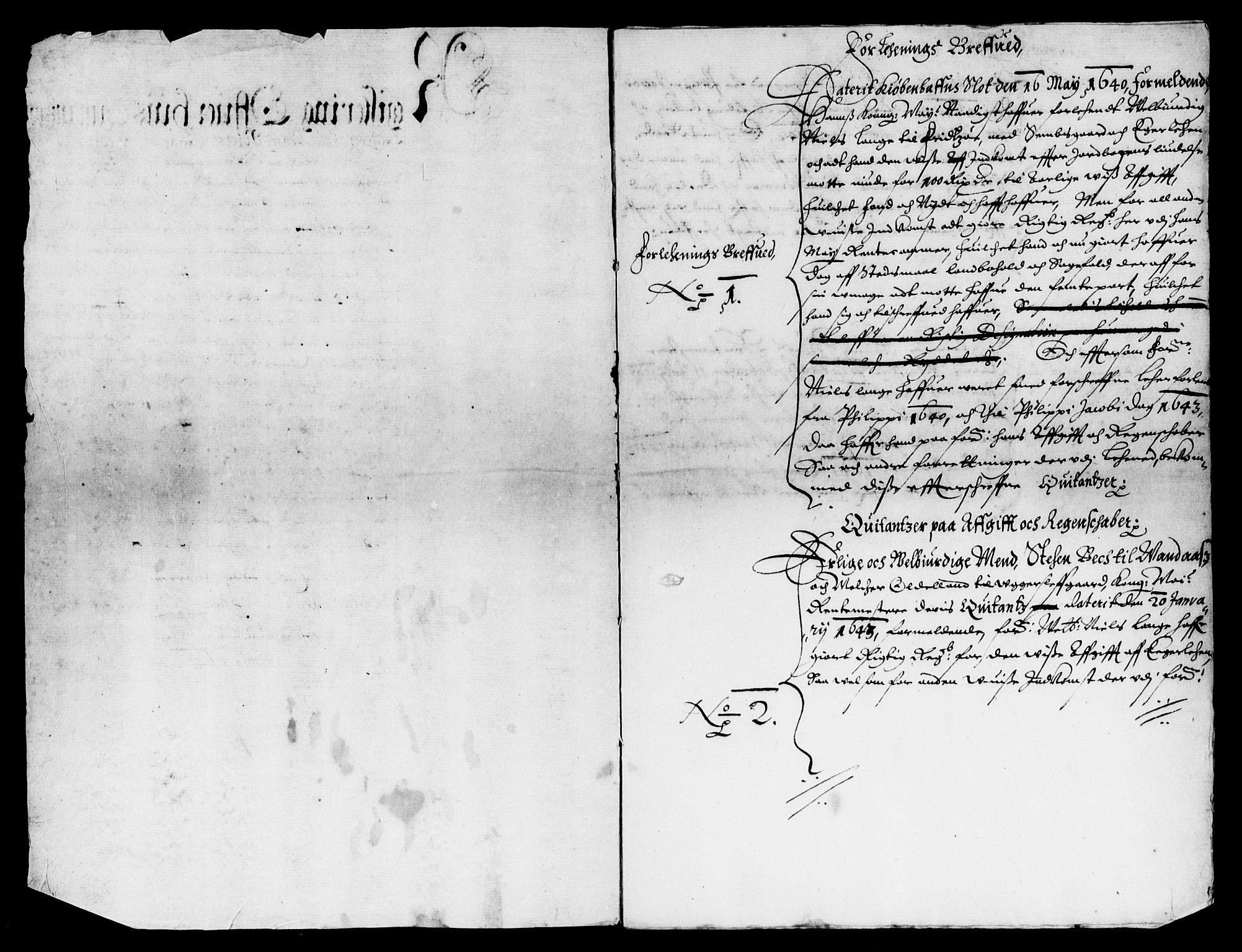 Rentekammeret inntil 1814, Reviderte regnskaper, Lensregnskaper, AV/RA-EA-5023/R/Rb/Rbm/L0007: Eiker len, 1640-1643