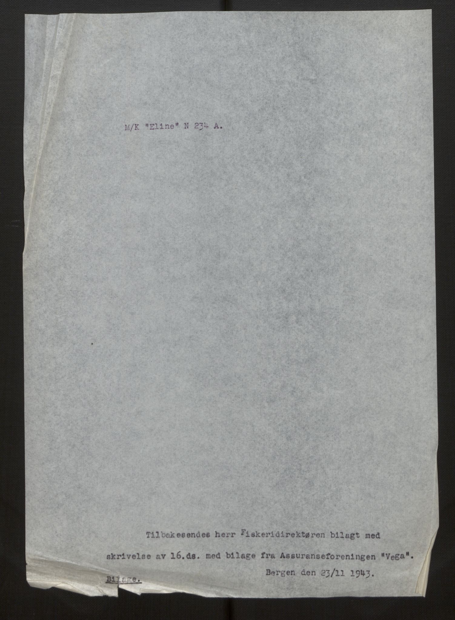 Fiskeridirektoratet - 1 Adm. ledelse - 13 Båtkontoret, SAB/A-2003/La/L0058: Statens krigsforsikring for fiskeflåten, 1936-1971, p. 225